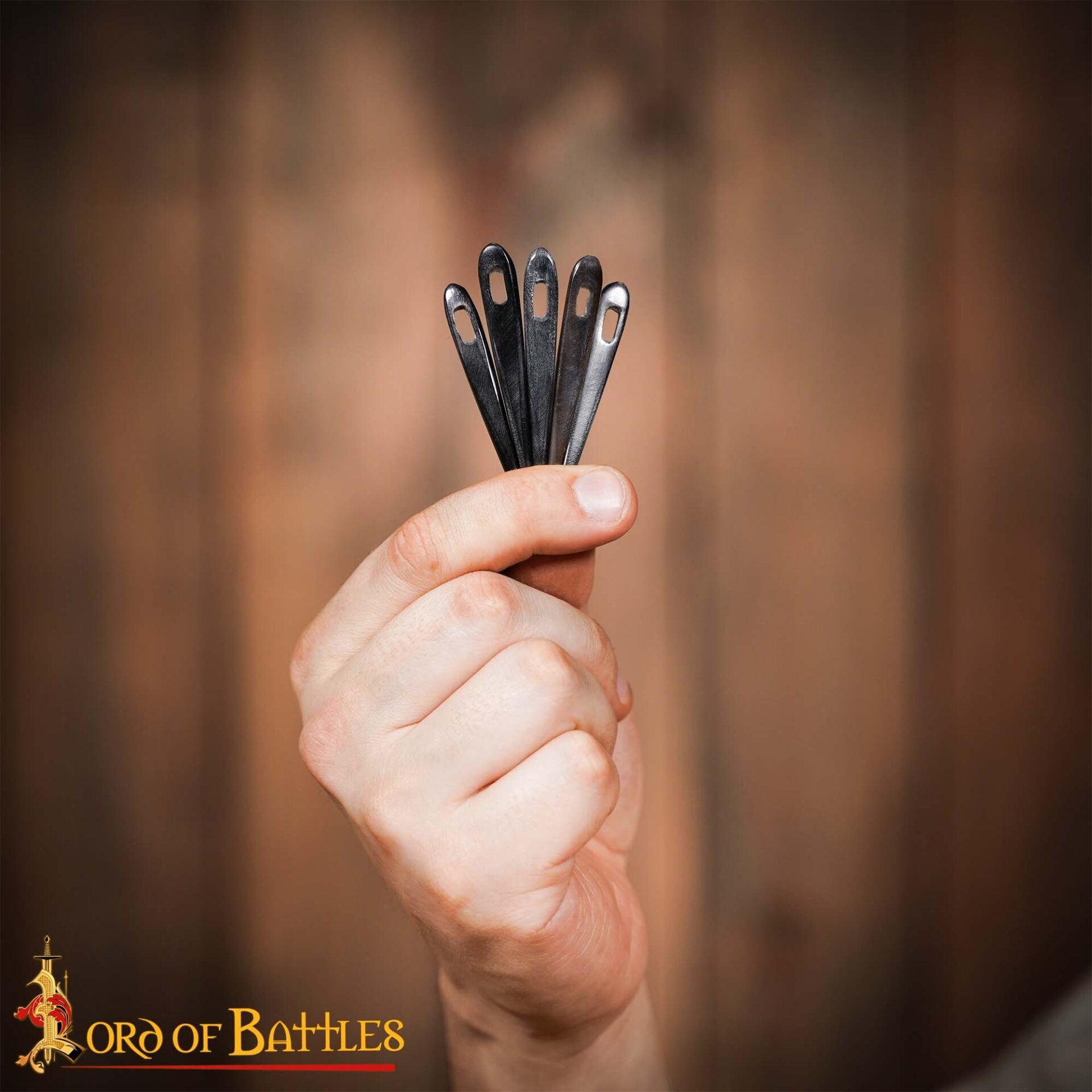 Imagen única de: Vikingo Nalbinding Cuerno Agujas Juego de 5 Genuino Cuerno Accesorio