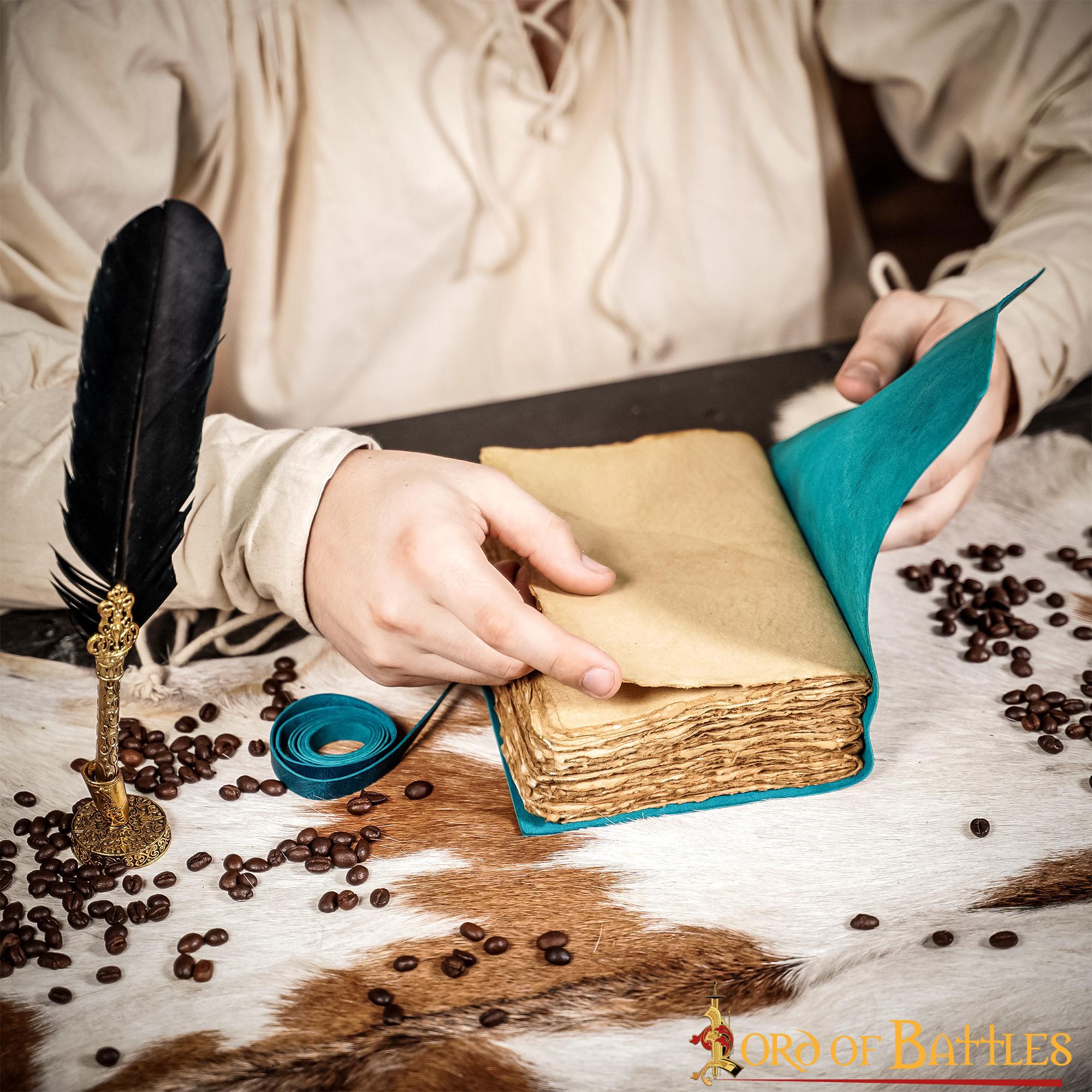 Imagen única de: Diario Medieval de Piel Auténtica Hecho a Mano