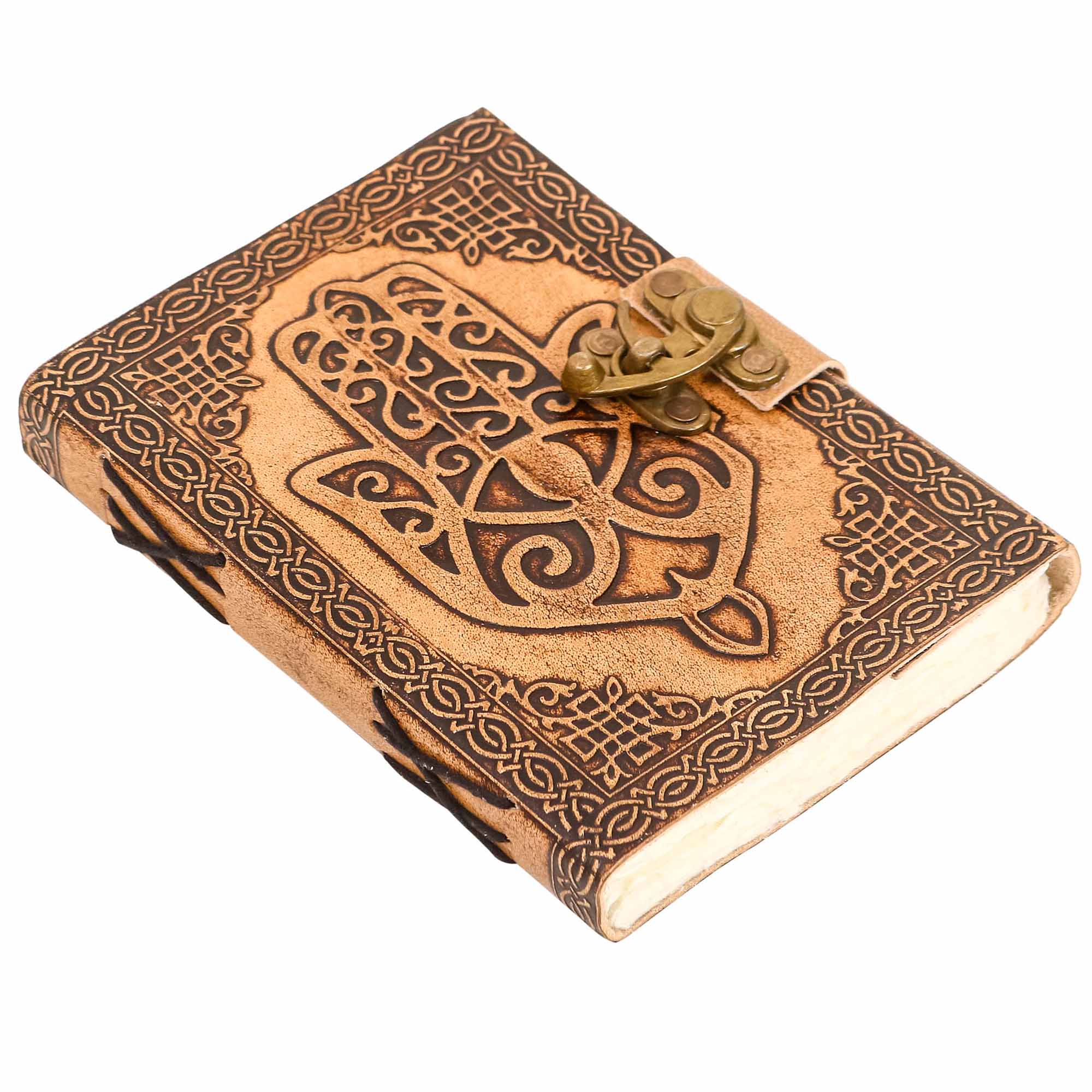Imagen única de: Diario Medieval de Piel Auténtica Hecho a Mano