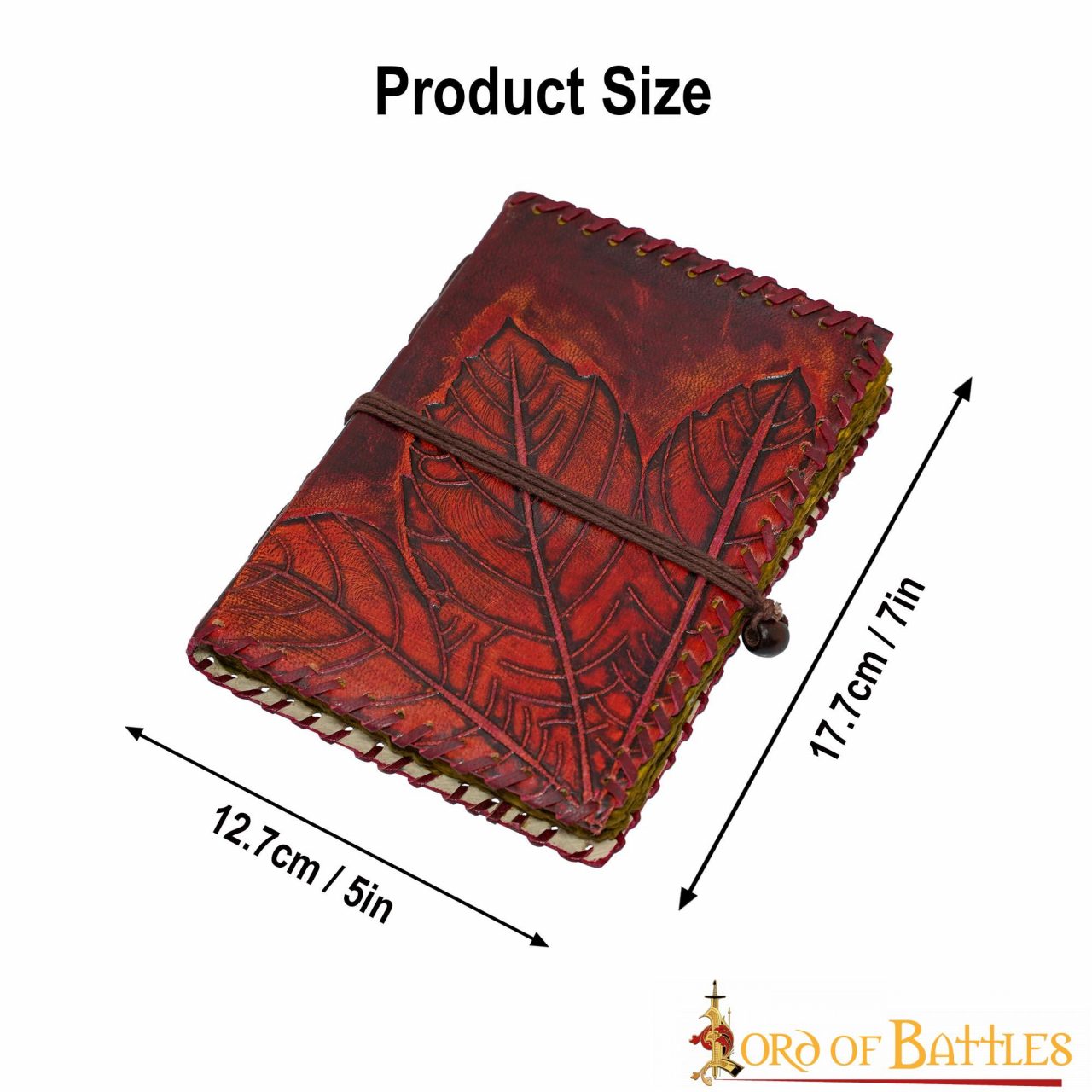 Imagen única de: Diario Medieval con Diseño de Hojas en Relieve Diario de Cuero Vintage