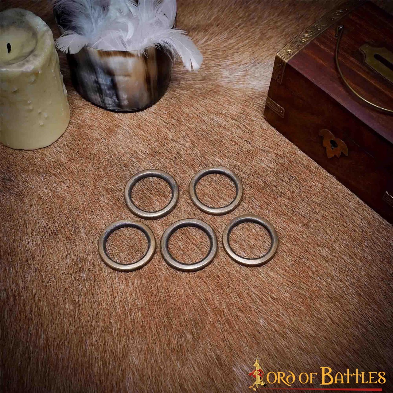 Imagen única de: Hebilla Anillo Latón Antiguo Lazo Cinturón Accesorio Funcional Juego de 5 Piezas