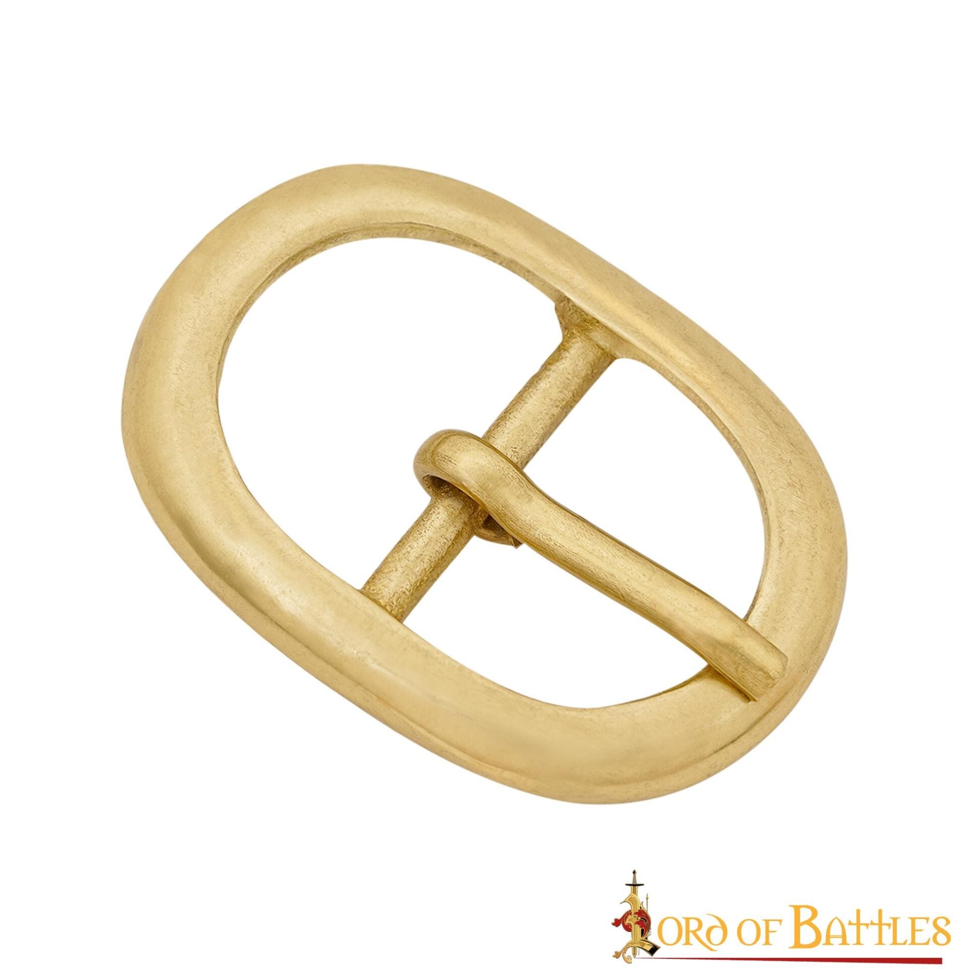 Imagen única de: Juego de Hebillas de Cinturón Medievales Ovaladas de Latón (3 Piezas) - para Marroquinería, Prendas de Vestir y Accesorios