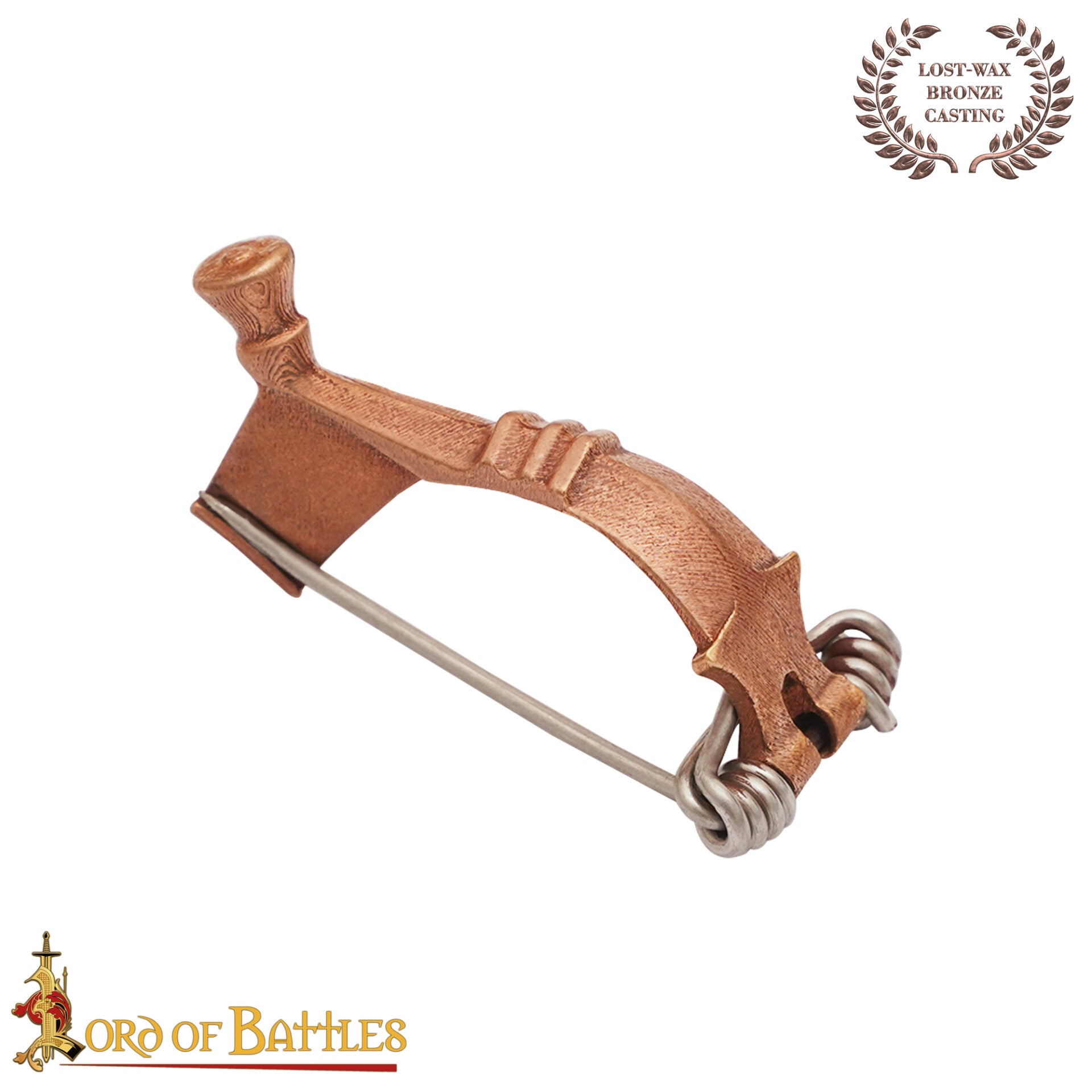 Imagen única de: Broche Romano del Peroné de la Rodilla del Siglo Ii-iii Alfiler de Capa de Bronce Fundido a la Cera Perdida