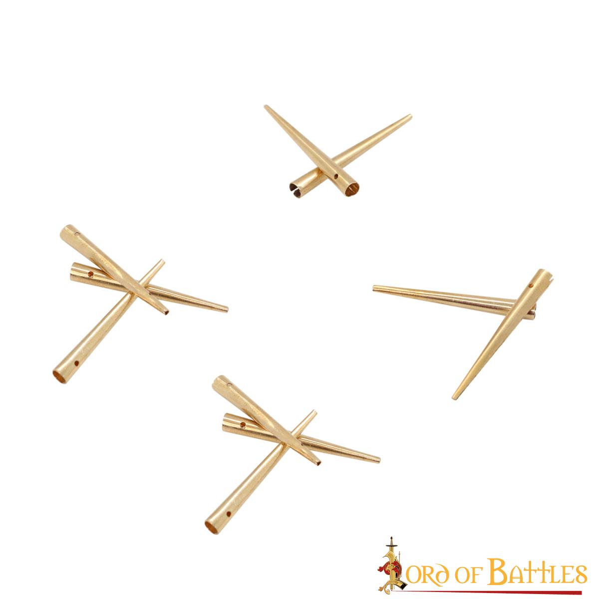 Imagen única de: Aiglets Medievales de Latón - Juego de 10 Puntas de Cordón Resistentes (3,6 Cm)