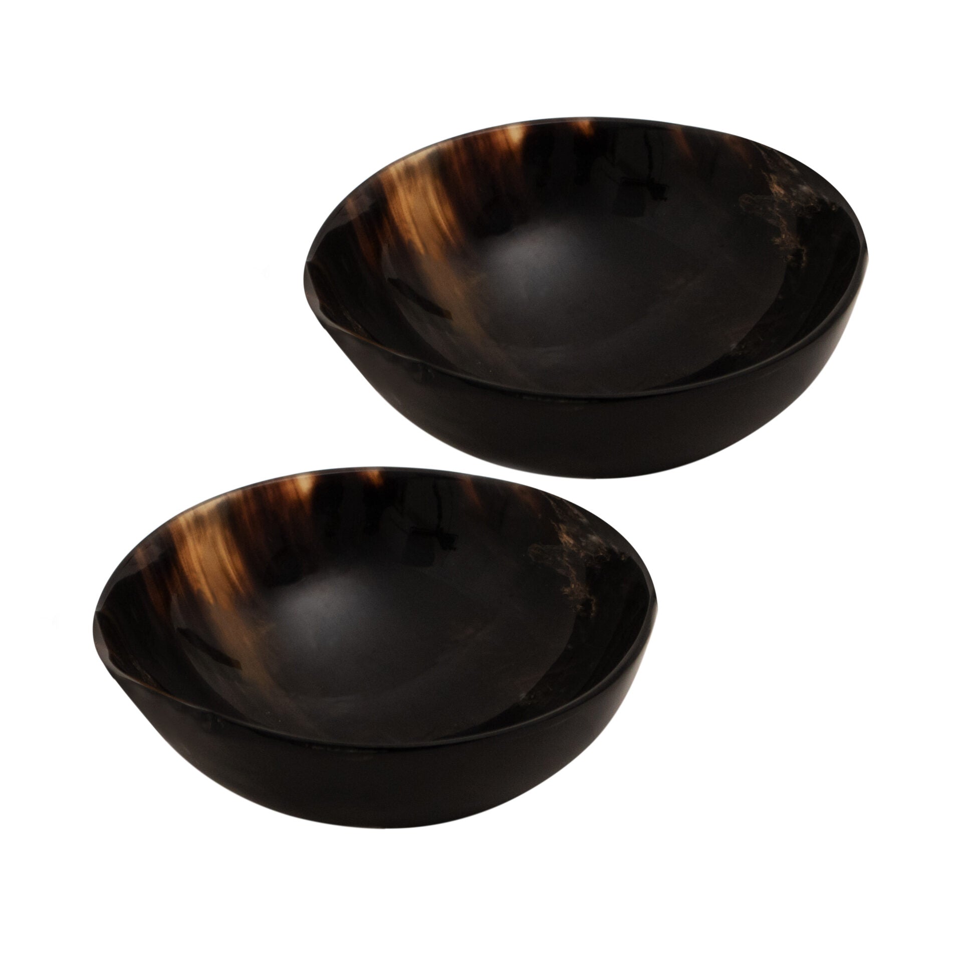 Imagen única de: Mythrojan Cuenco Pequeño Artesanal de Cuerno de Buey Natural Set de 2