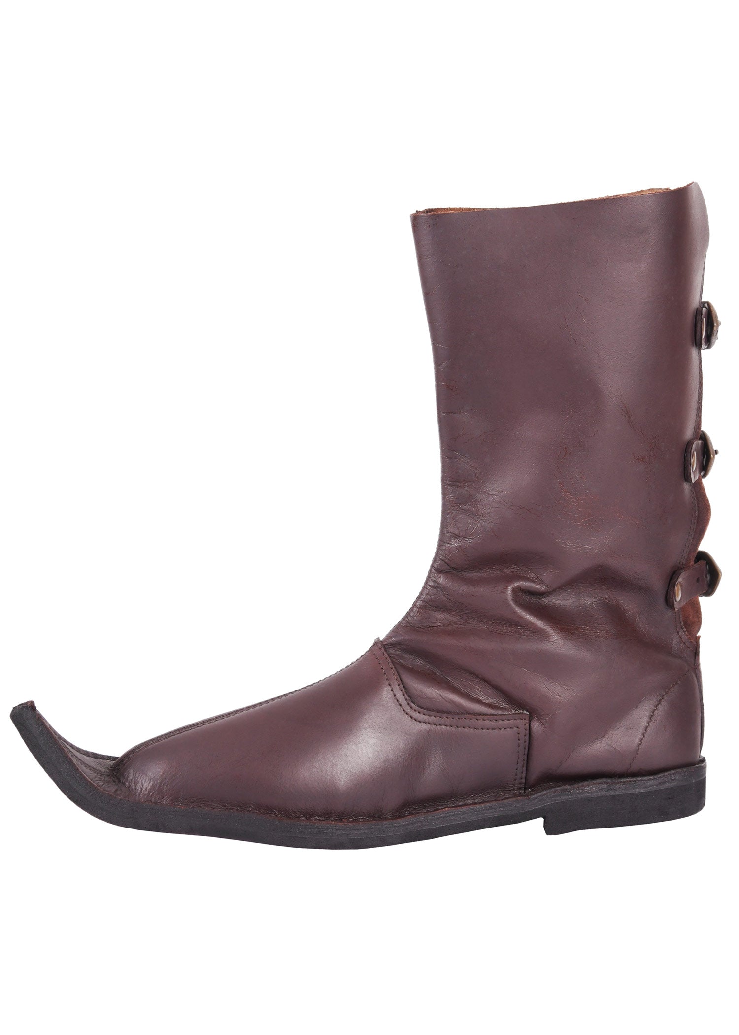 Imagen única de: Botas De Pico Con Tres Hebillas, Marrón Oscuro.