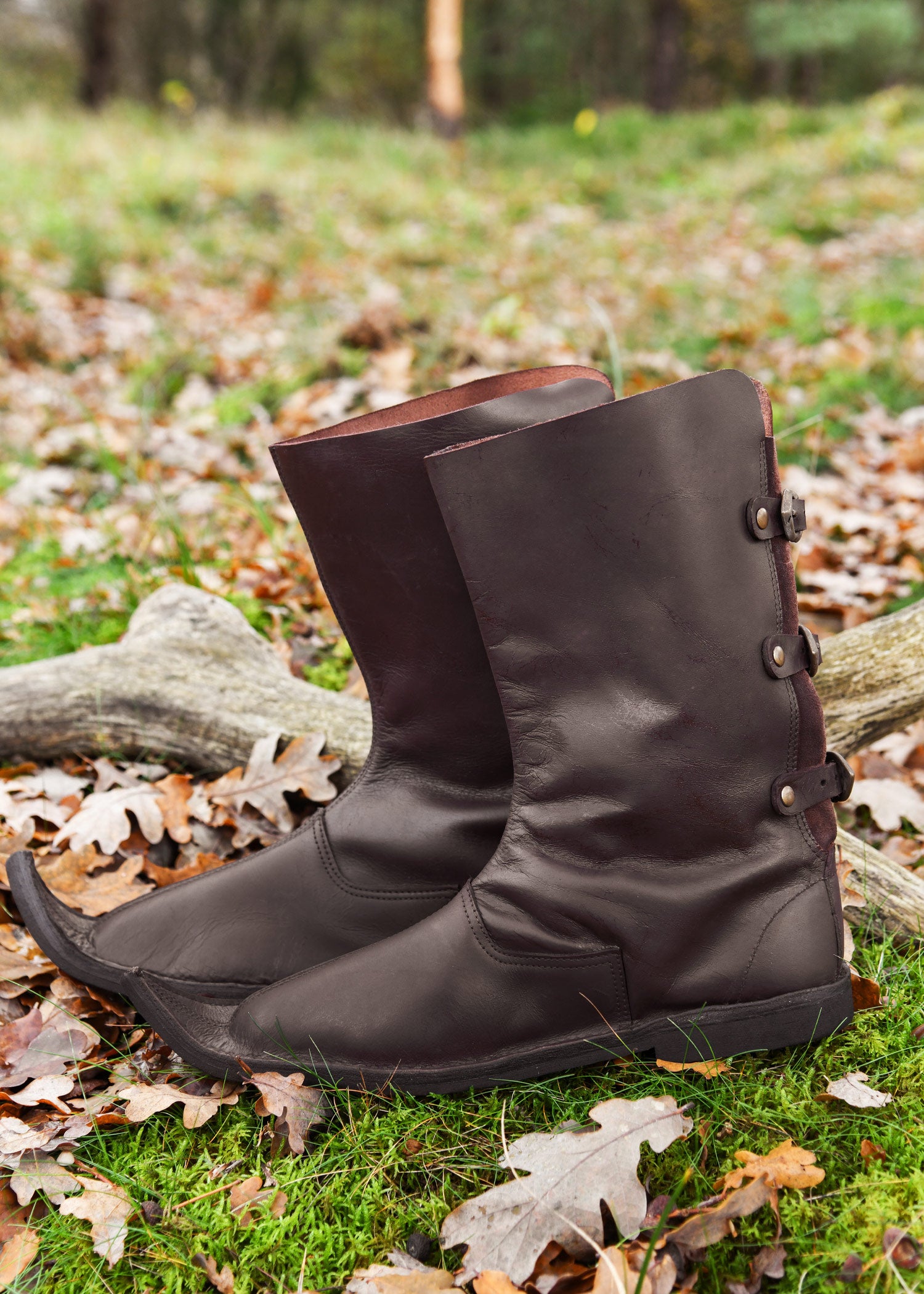 Imagen única de: Botas De Pico Con Tres Hebillas, Marrón Oscuro.