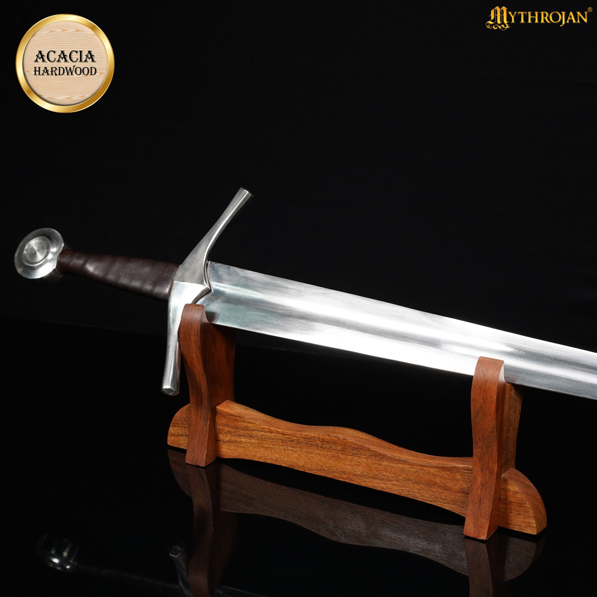 Imagen única de: Soporte de Madera para Espada Mythrojan (pequeño) "simple &amp; Portátil"