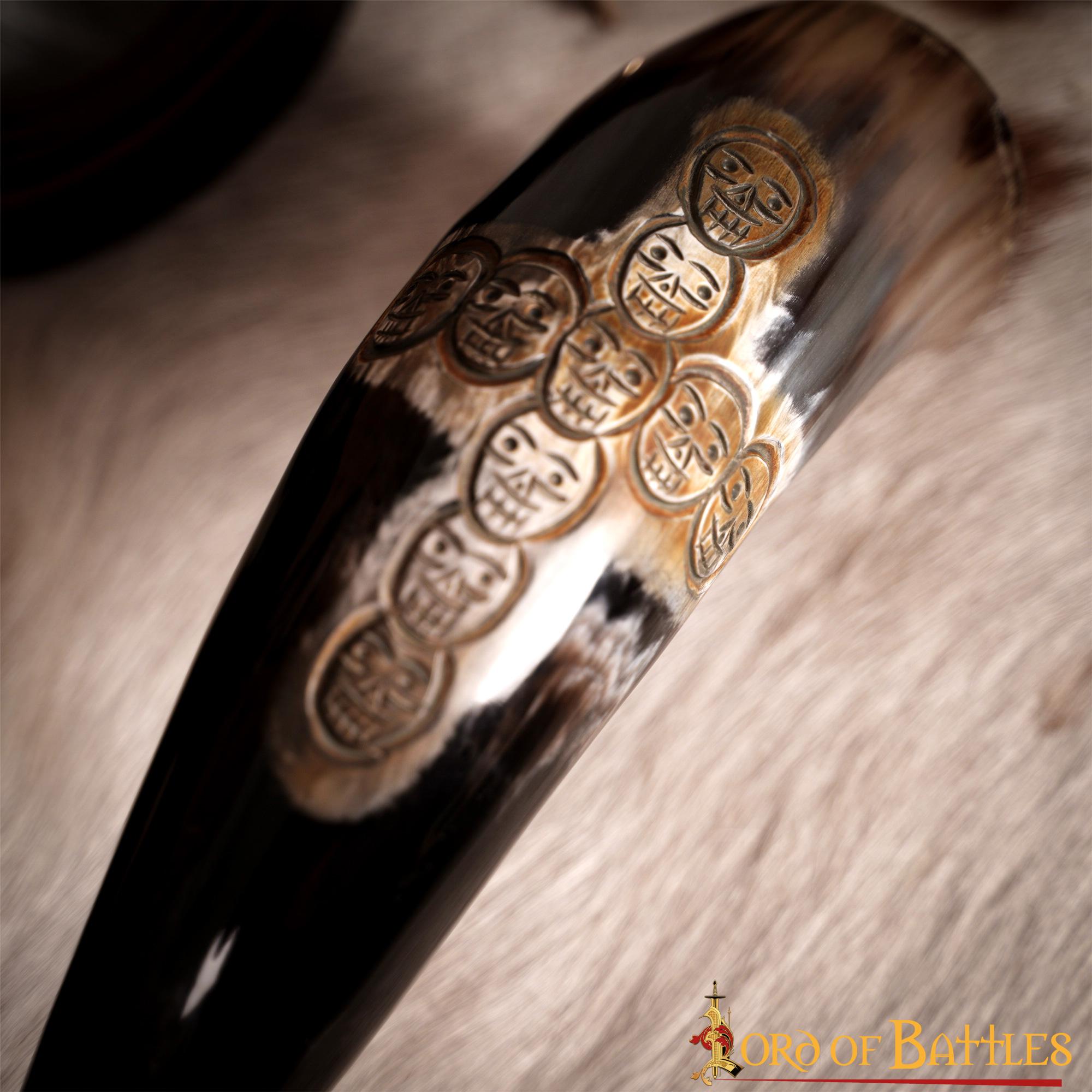 Imagen única de: Viking Drinking Horn 500 - 600 Ml Cuerno de Buey Auténtico Hecho a Mano