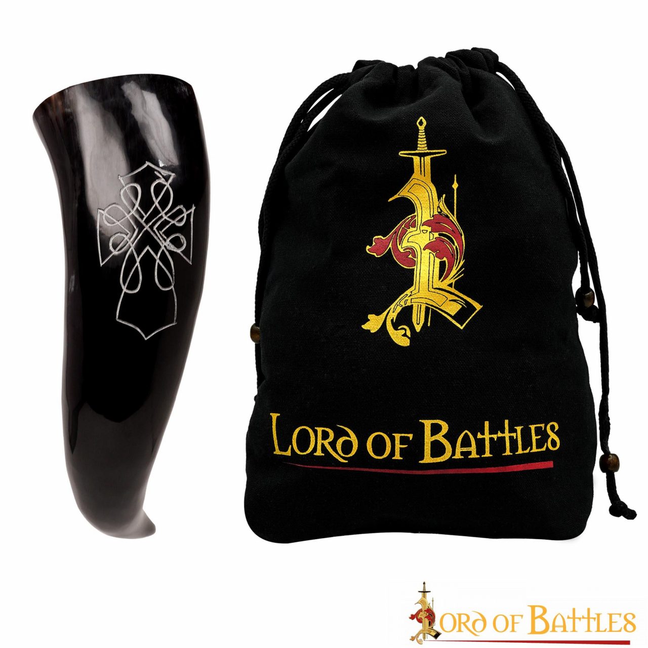 Imagen única de: Viking Drinking Horn 400 - 500 Ml Cuerno de Buey Auténtico Hecho a Mano
