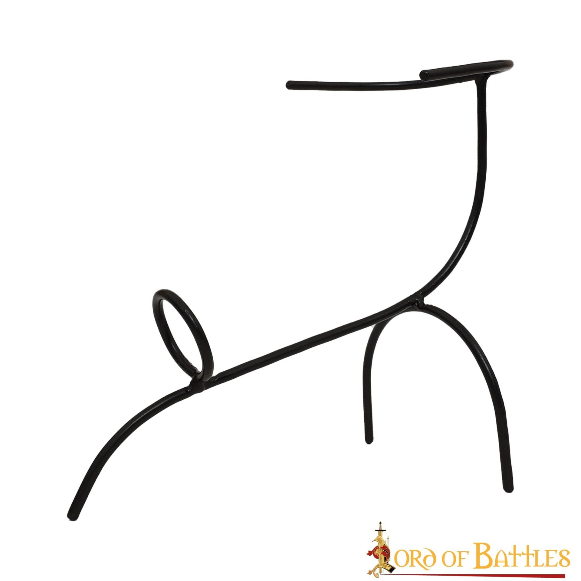 Soporte de Hierro Forjado a Mano para Cuernos Curvados Vikingos y Medievales - Accesorio Rústico para Mesa y Banquete - Imagen 2