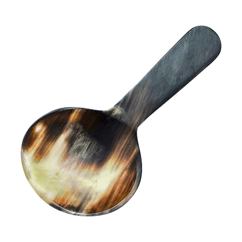 Imagen única de: Cuchara Medieval de Cuerno de Buey Tallada a Mano en Cuerno de Origen Ético