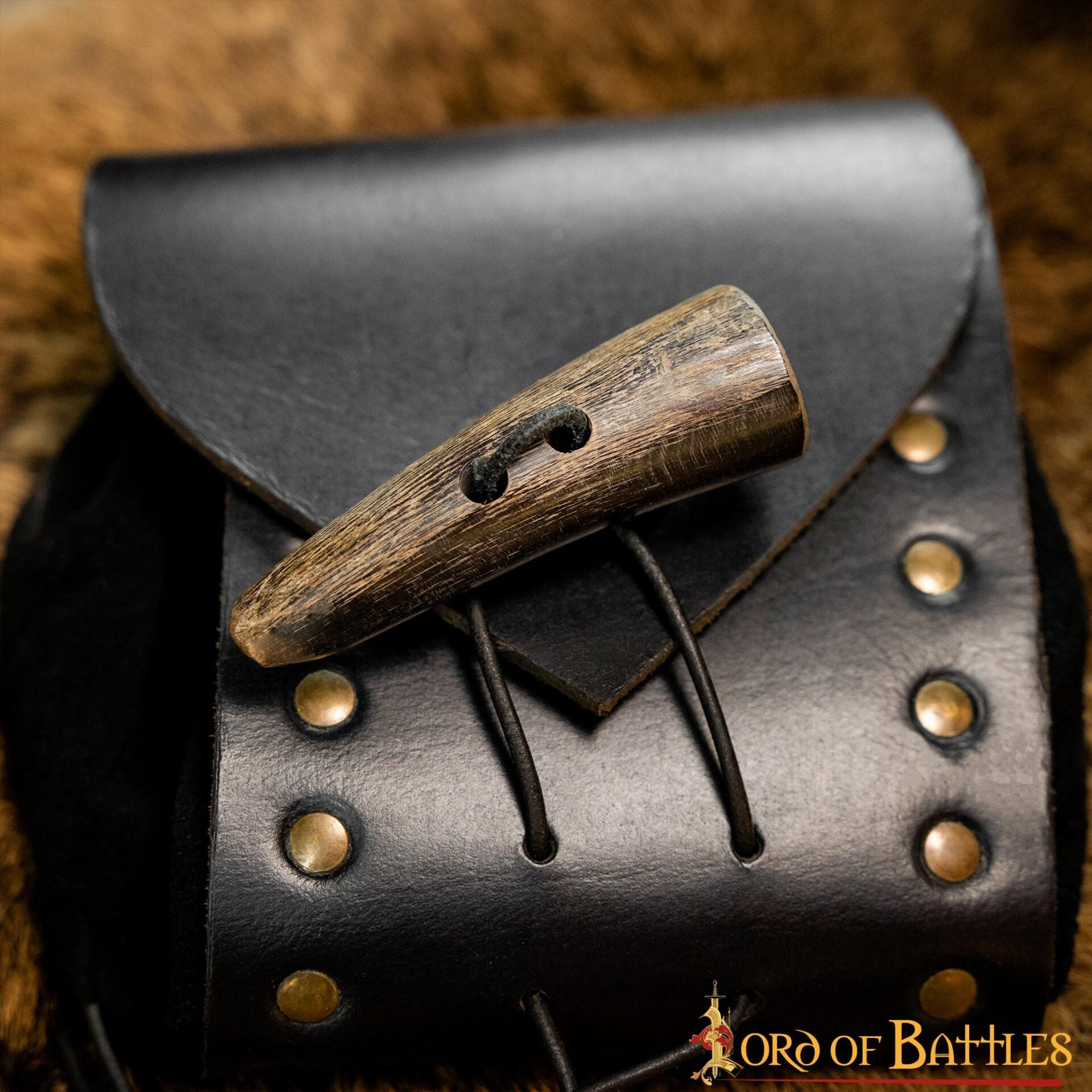 Imagen única de: Toggles Medievales Vikingos de Cuerno de Buey - Juego de 5 Cierres Artesanales de Cuerno Natural