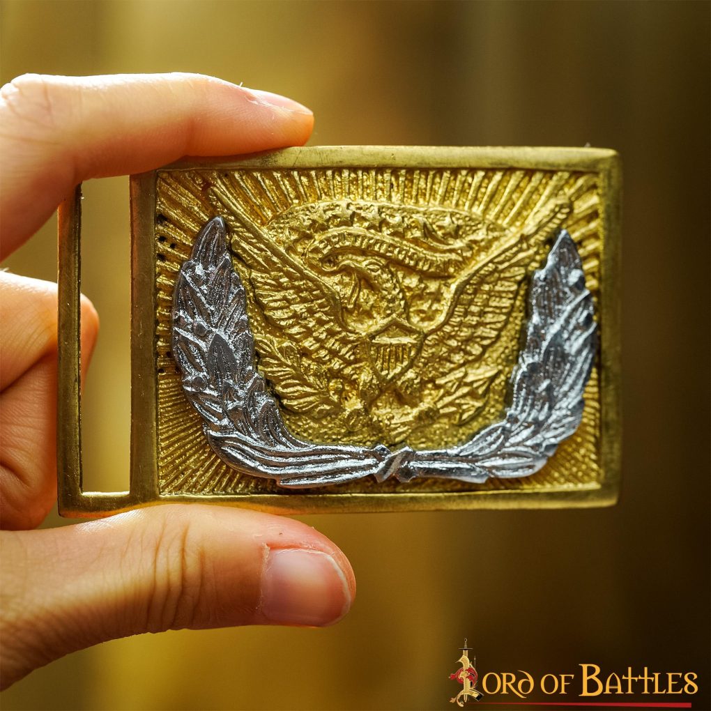Imagen única de: Hebilla de Cinturón de Latón Puro de Oficial de la Unión de la Guerra Civil Americana