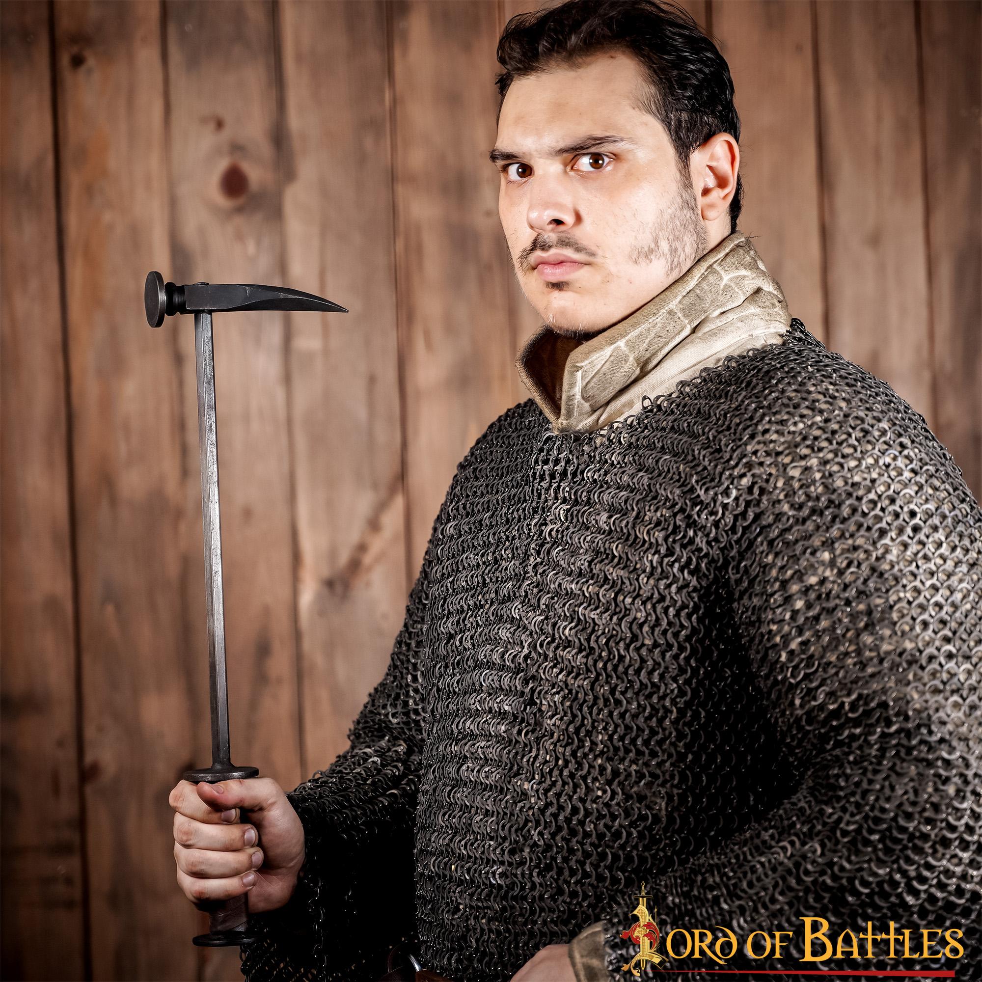 Martillo de Guerra Medieval de Pico de Cuervo Forjado a Mano - Imagen 16