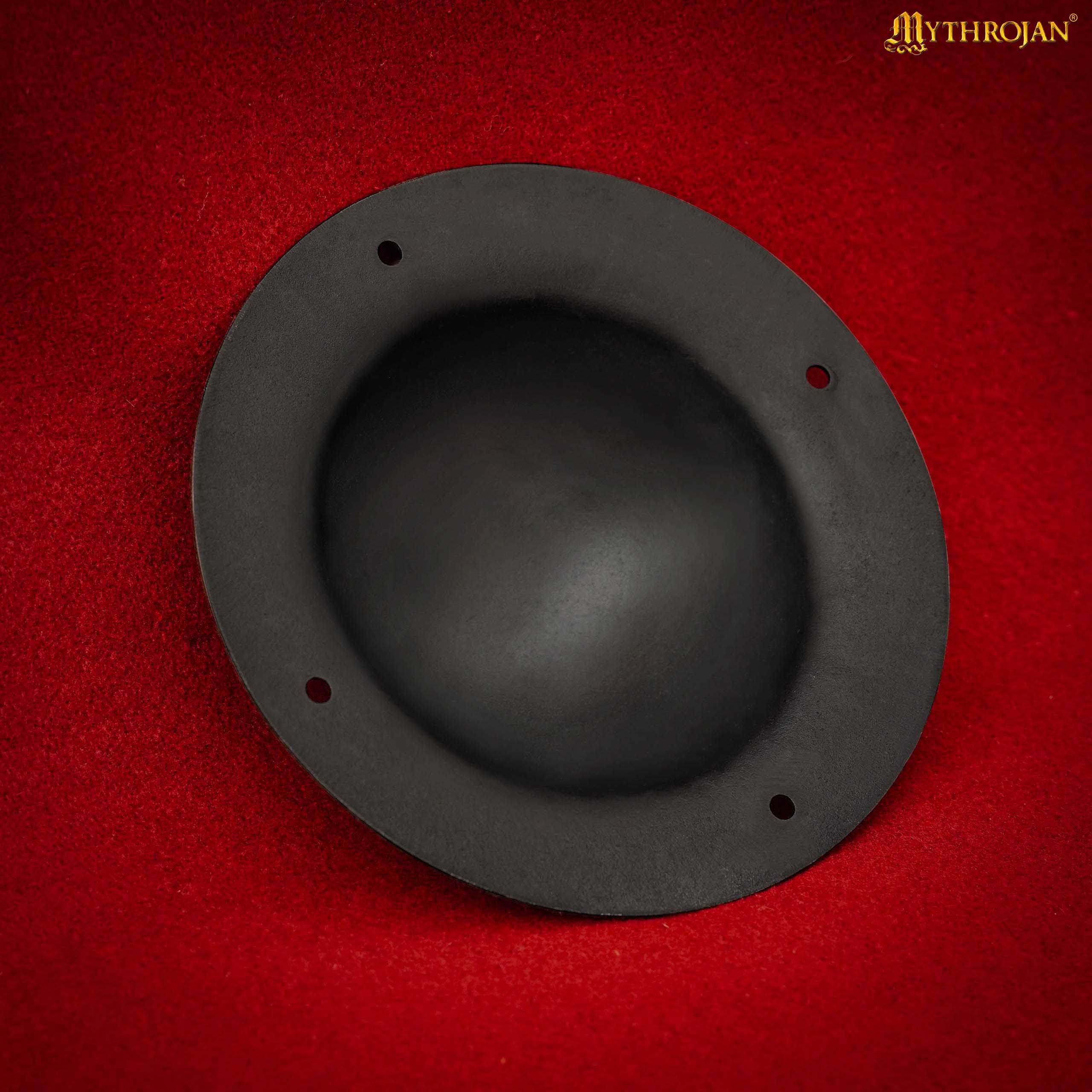 Imagen única de: Jefe de Escudo de Acero Antiguo Forjado a Mano con Remaches - Vikingo y Medieval