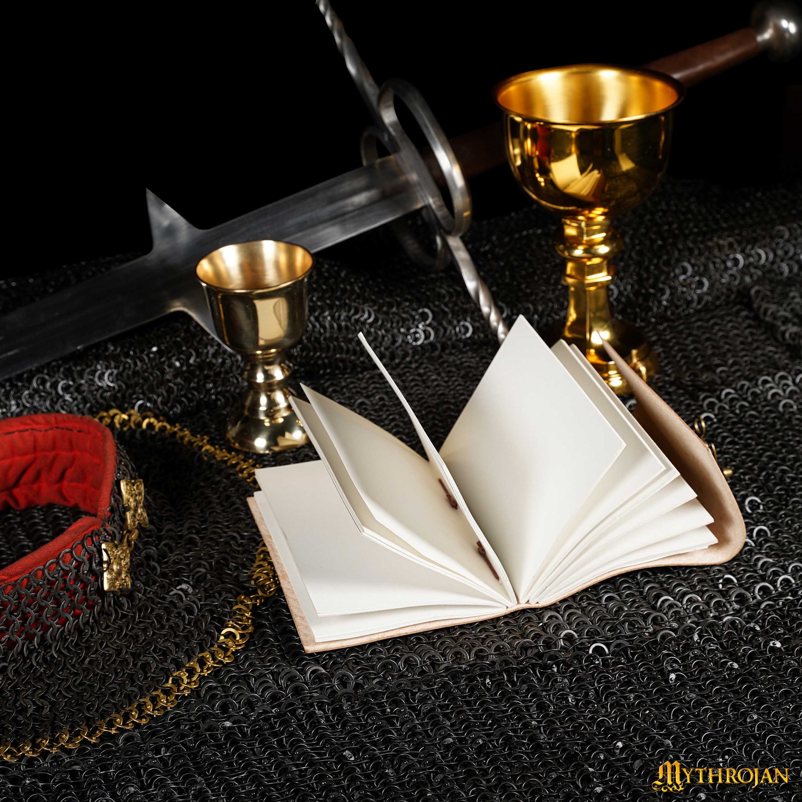 Imagen única de: Mythrojan Diosa Medieval Diario de Cuero con Cerradura 5 X 7 Pulgadas Hecho a Mano Vintage Diario Notebook