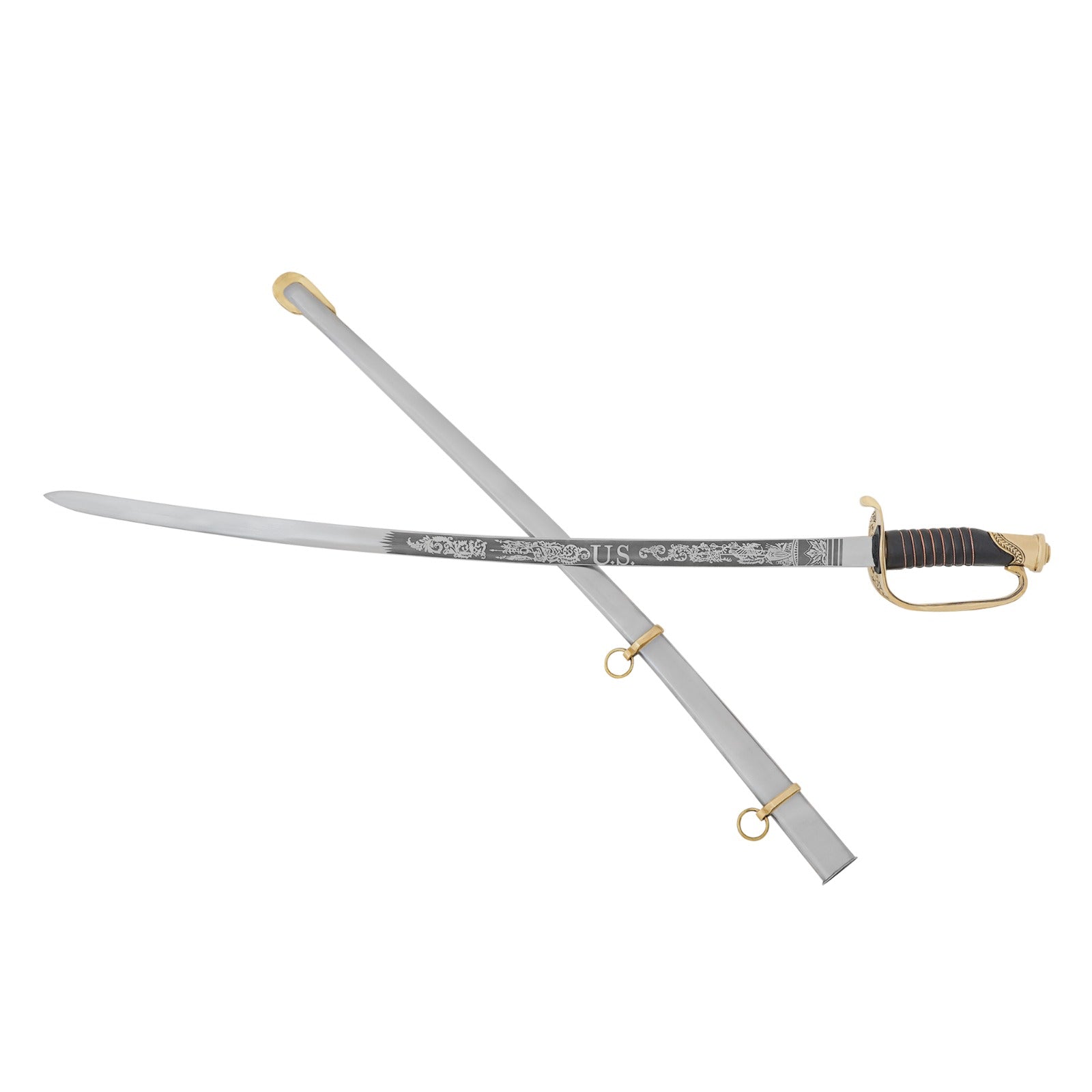 Imagen única de: Espada Sable de Caballería de la Guerra Civil de Ee.uu. con Vaina de Acero
