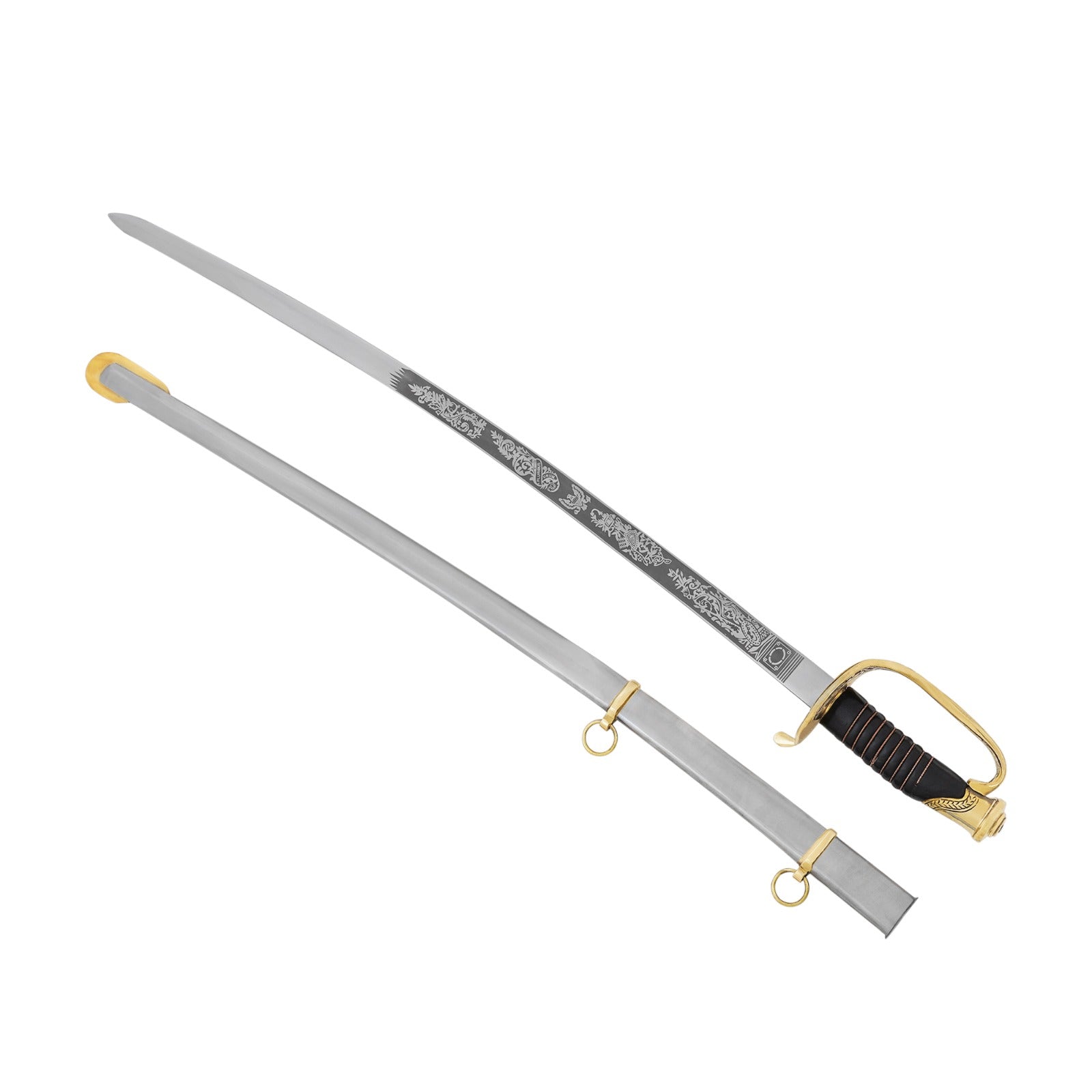 Imagen única de: Espada Sable de Caballería de la Guerra Civil de Ee.uu. con Vaina de Acero