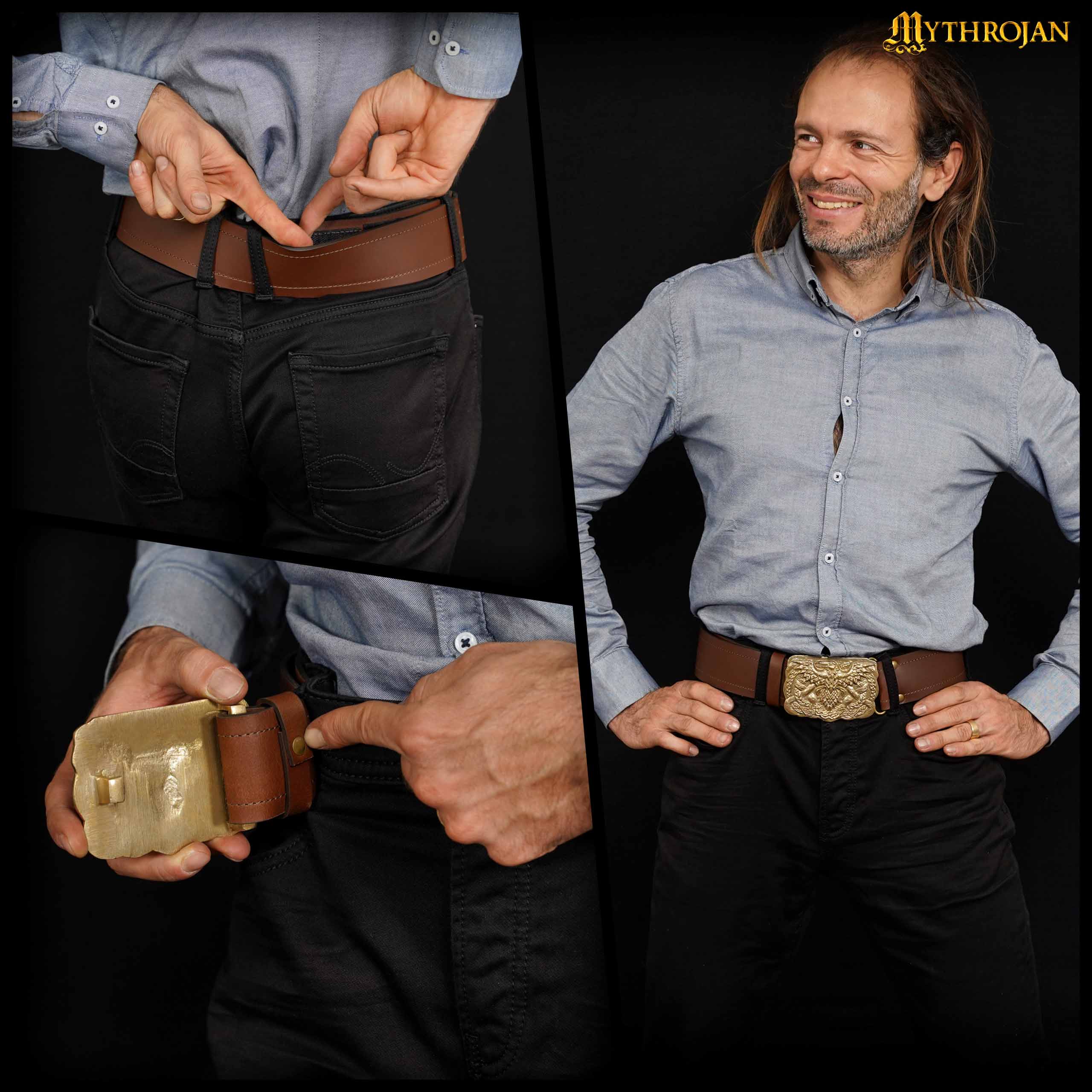 Imagen única de: Cinturón de Velcro Mythrojan "urban Viking" para los Kilts y Jeans de los Guerreros de Hoy en Día