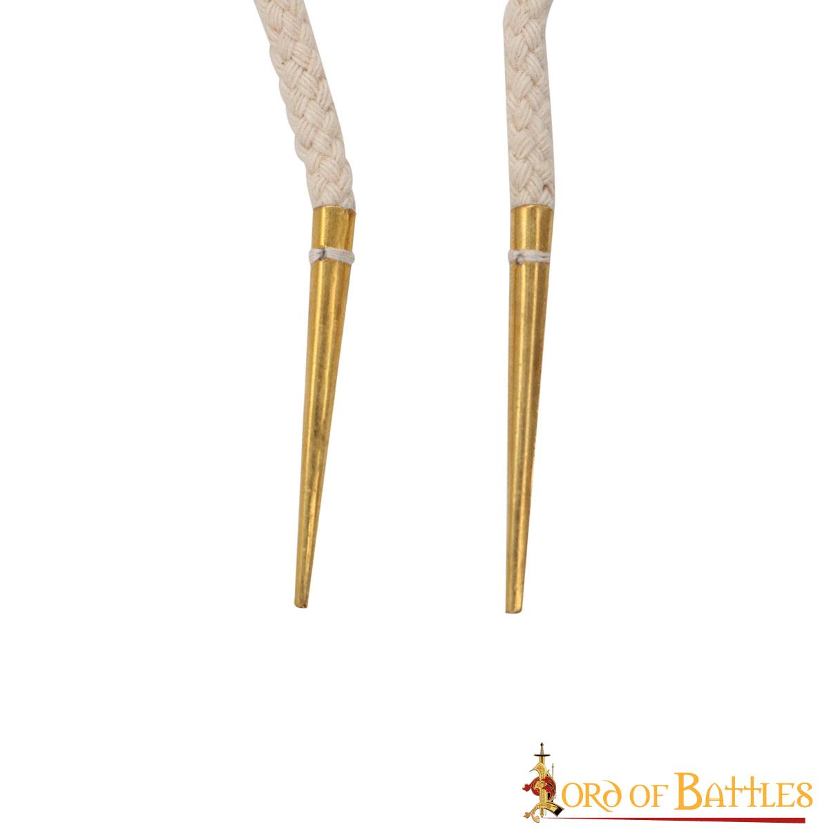 Imagen única de: Aiglets Medievales de Latón - Juego de 10 Puntas de Cordón Resistentes (3,6 Cm)