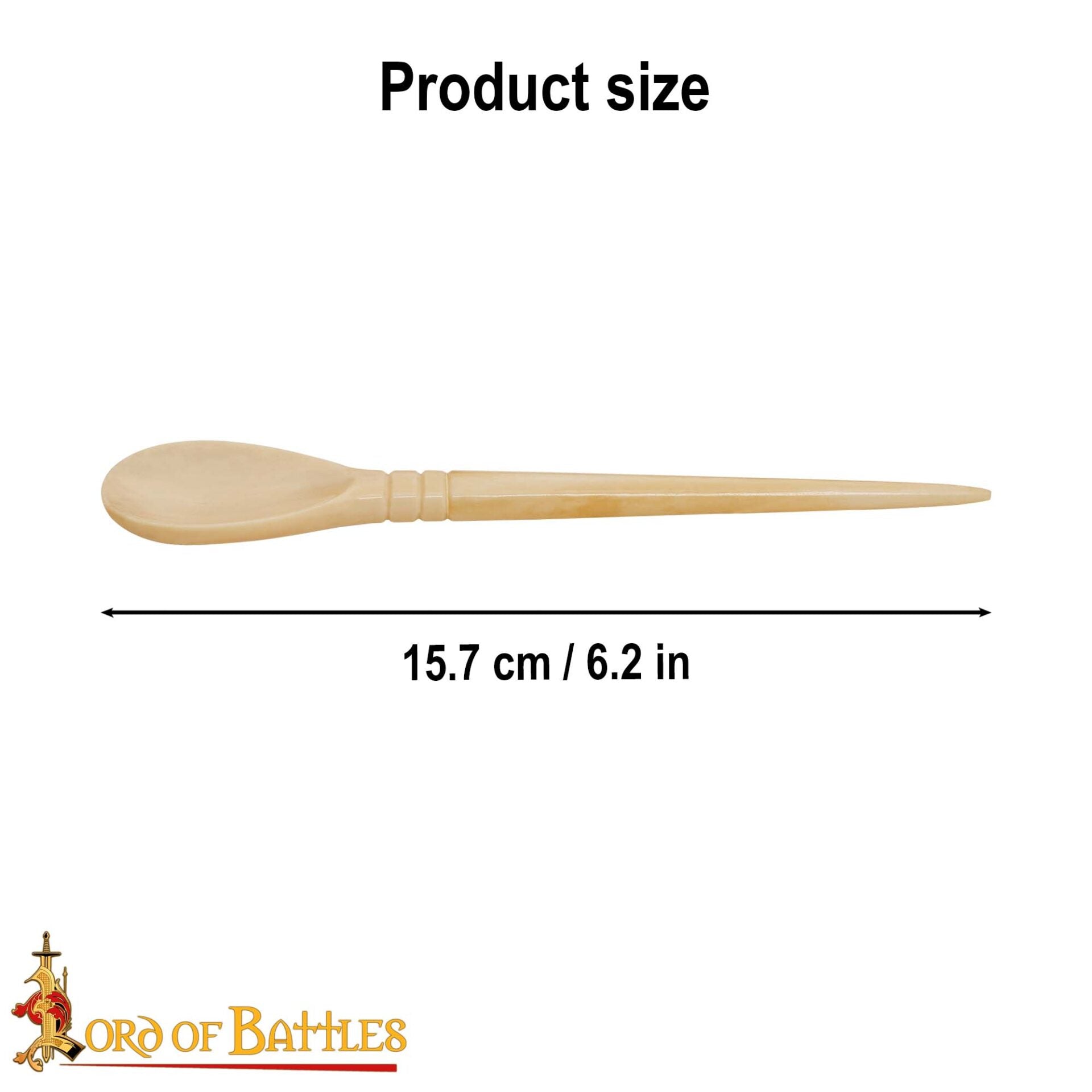 Imagen única de: Cucharas Romanas Artesanales de Hueso - Juego de 2 - Hueso de Buey Auténtico de Origen Ético - Utensilios Históricos
