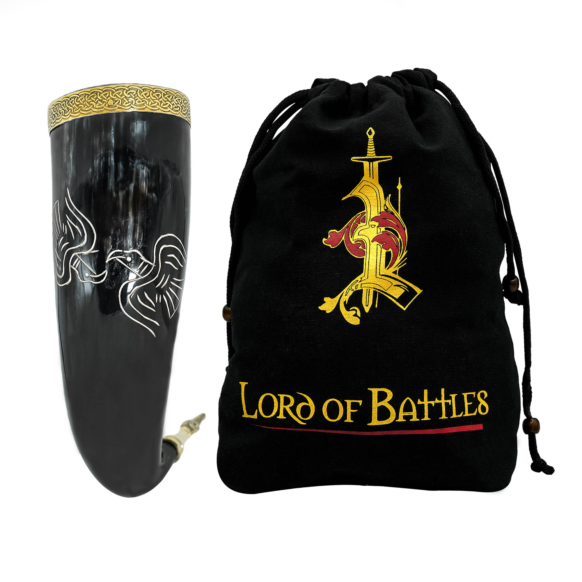 Imagen única de: Viking Drinking Horn 400 - 500 Ml Cuerno de Buey Auténtico Hecho a Mano