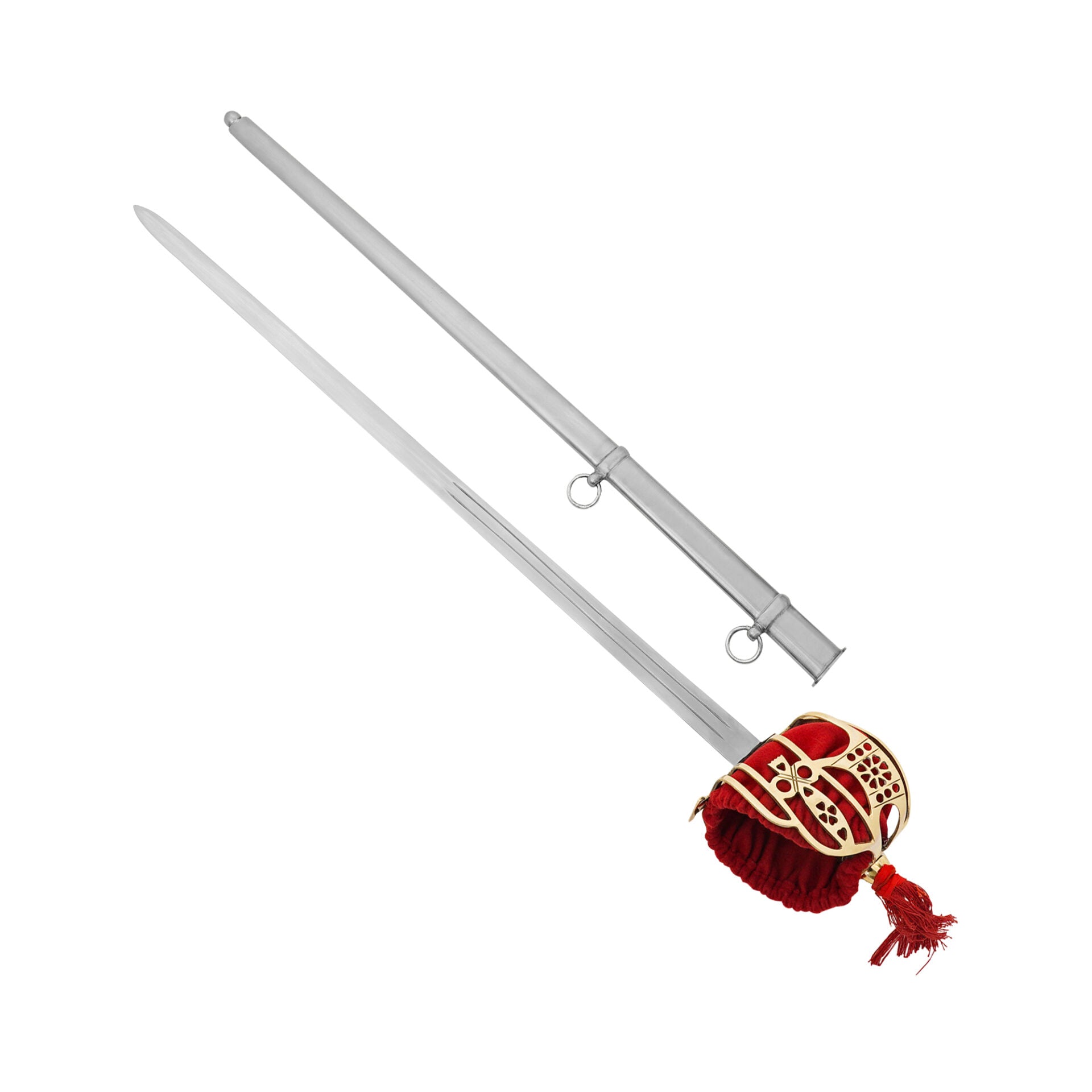Imagen única de: Espada Escocesa de Empuñadura de Cesta con Empuñadura de Latón Macizo