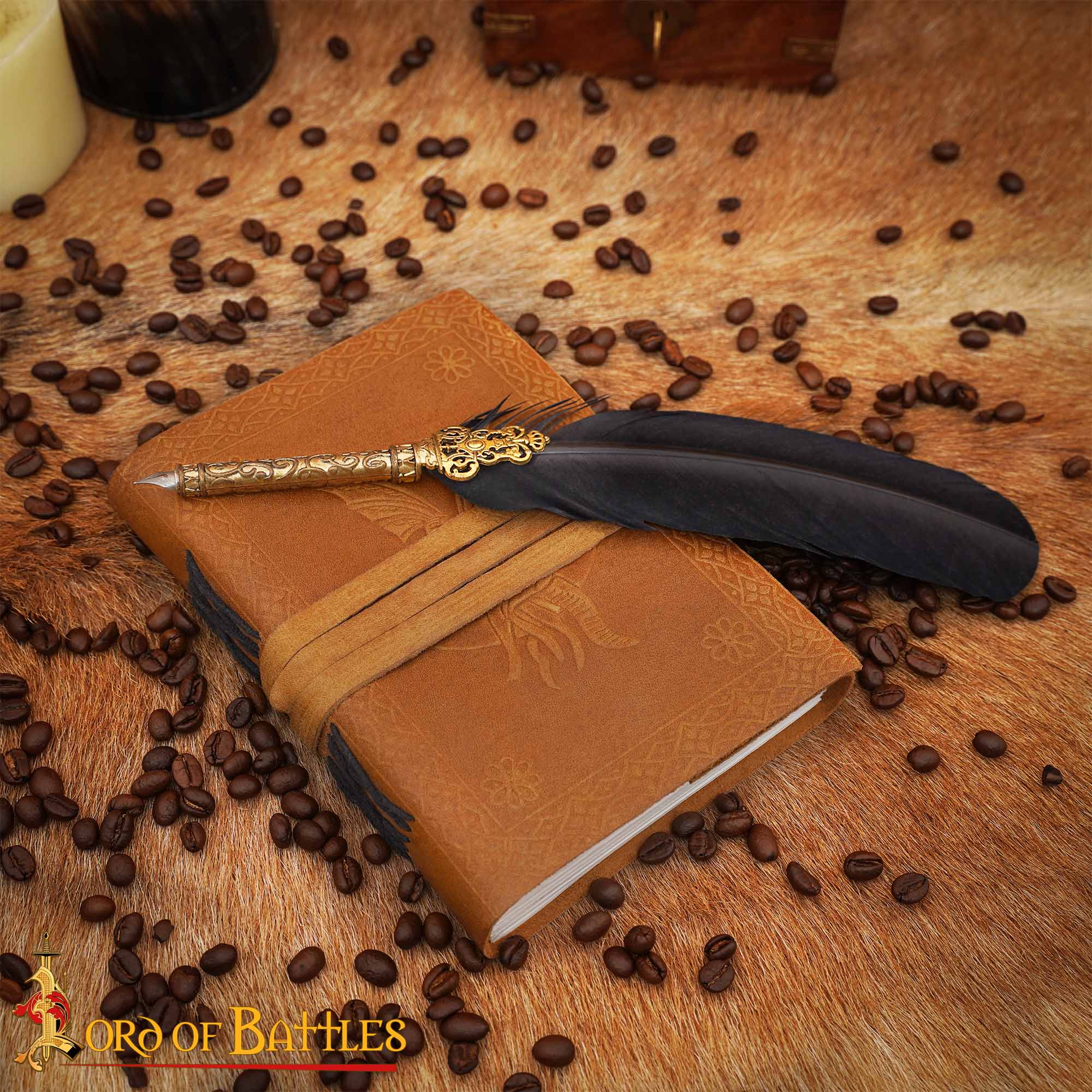 Imagen única de: Diario Medieval de Piel Auténtica Hecho a Mano
