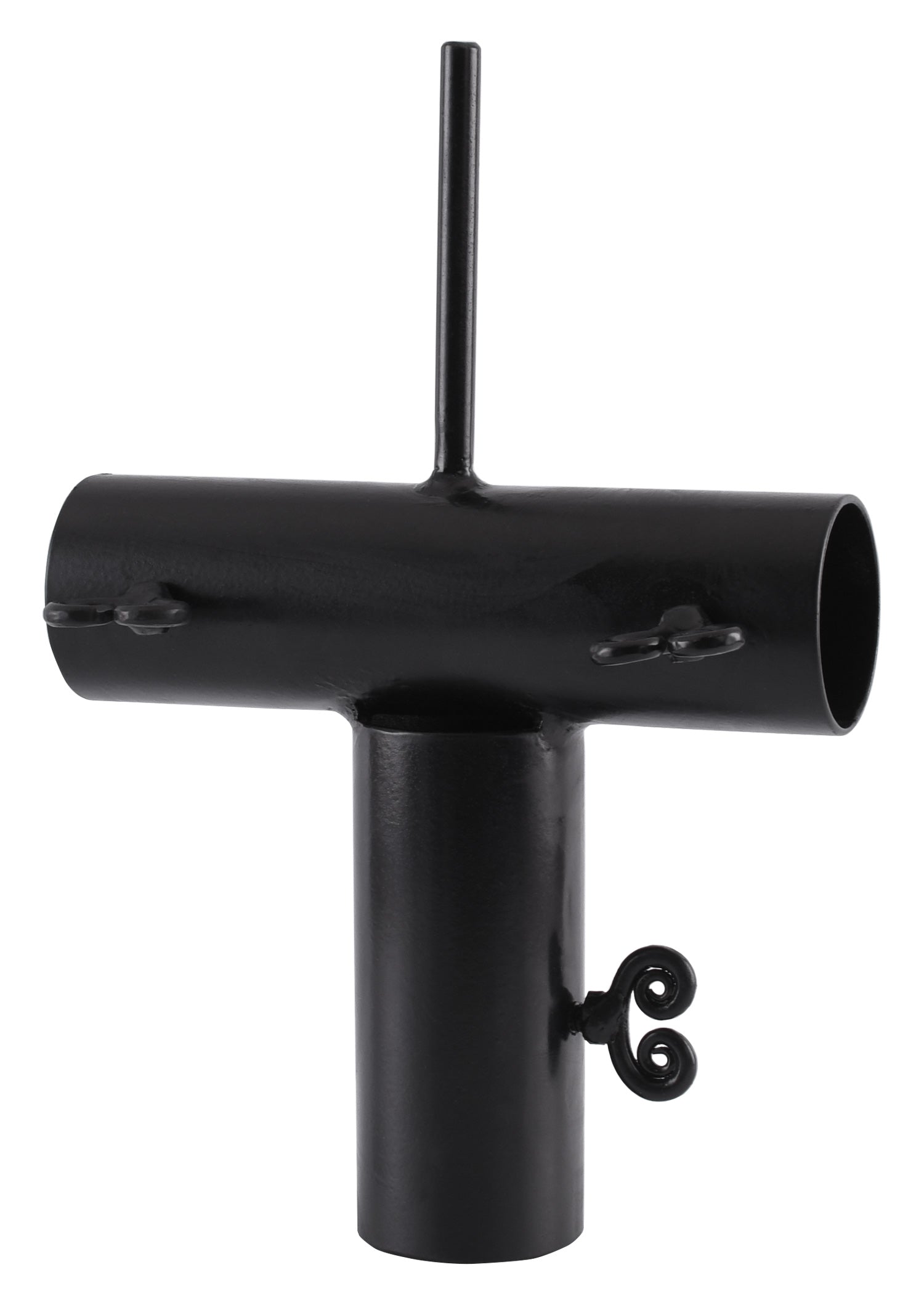 Imagen única de: Conector En T Para Postes De Tienda De Campaña De Hierro Con 3 Tornillos Y Punta