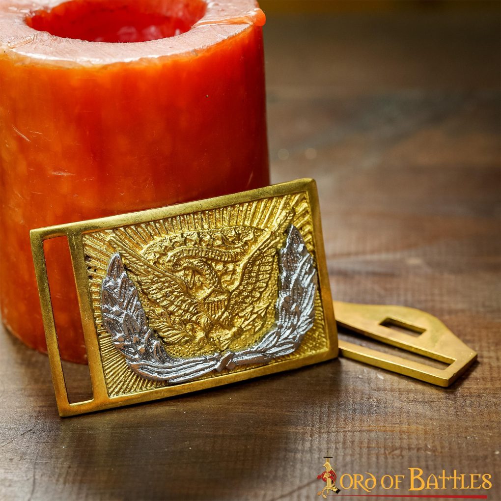 Imagen única de: Hebilla de Cinturón de Latón Puro de Oficial de la Unión de la Guerra Civil Americana