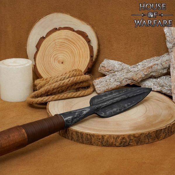 Punta de Lanza Medieval de Hoja Estriada de Acero Al Carbono Forjada a Mano para Lanza de Bricolaje, Larp y Exhibición - Imagen 12