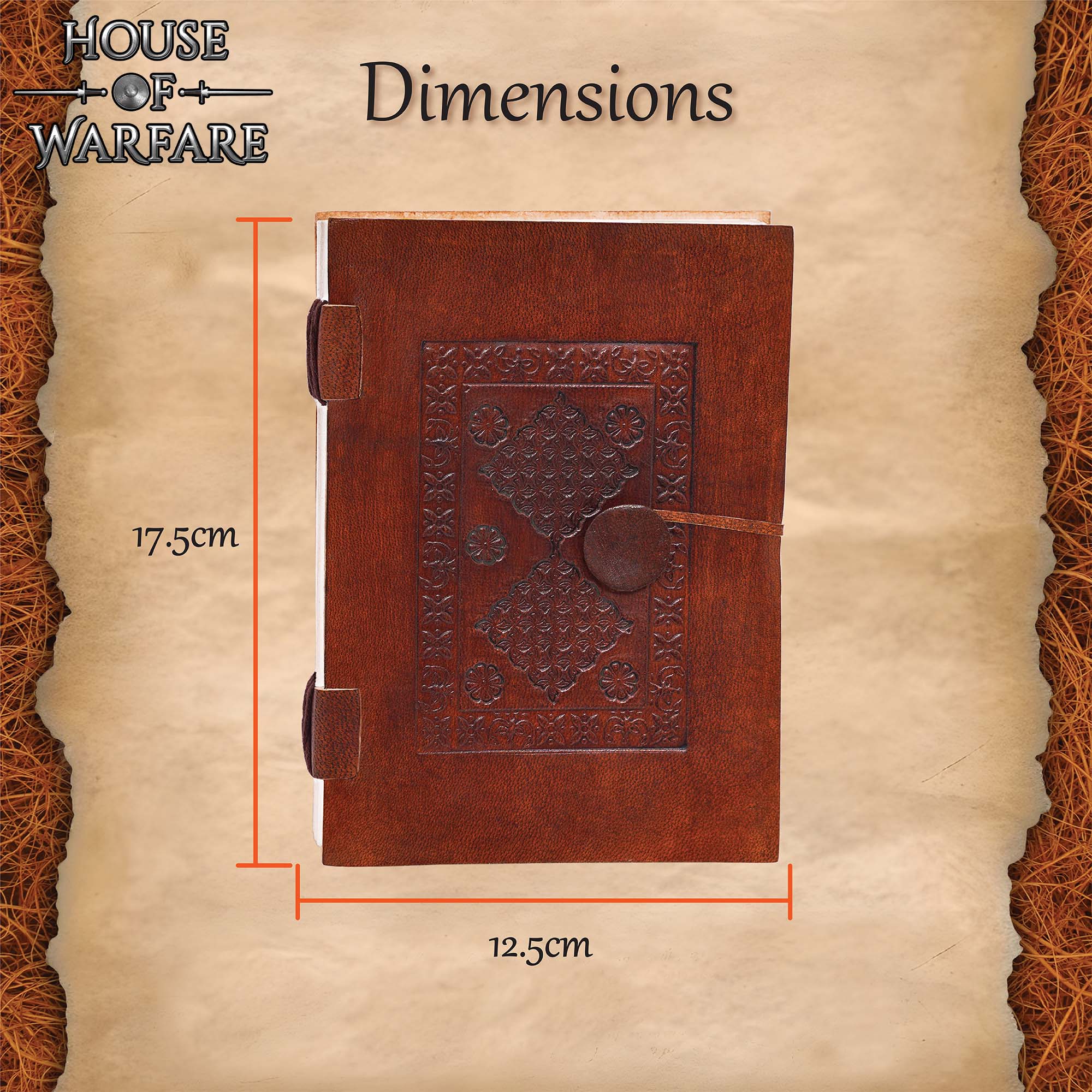 Imagen única de: Diario Medieval de Cuero - Diario de Cuero Auténtico Hecho a Mano