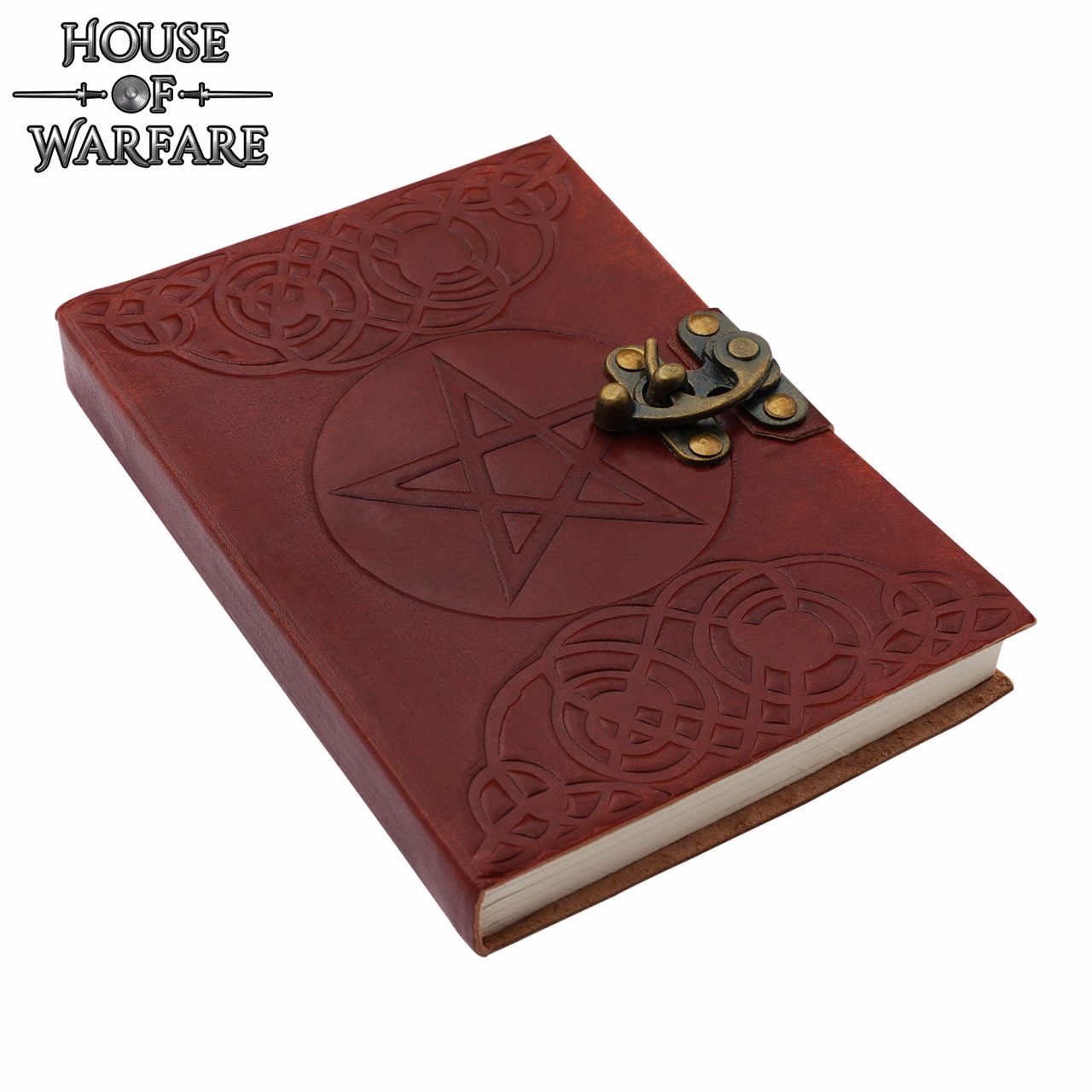 Imagen única de: The Pentagram Leather Journal Agenda de Piel Auténtica
