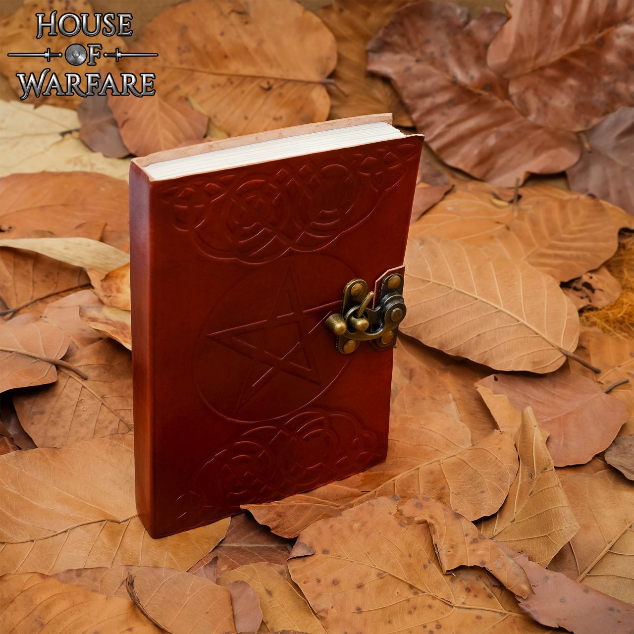 Imagen única de: The Pentagram Leather Journal Agenda de Piel Auténtica