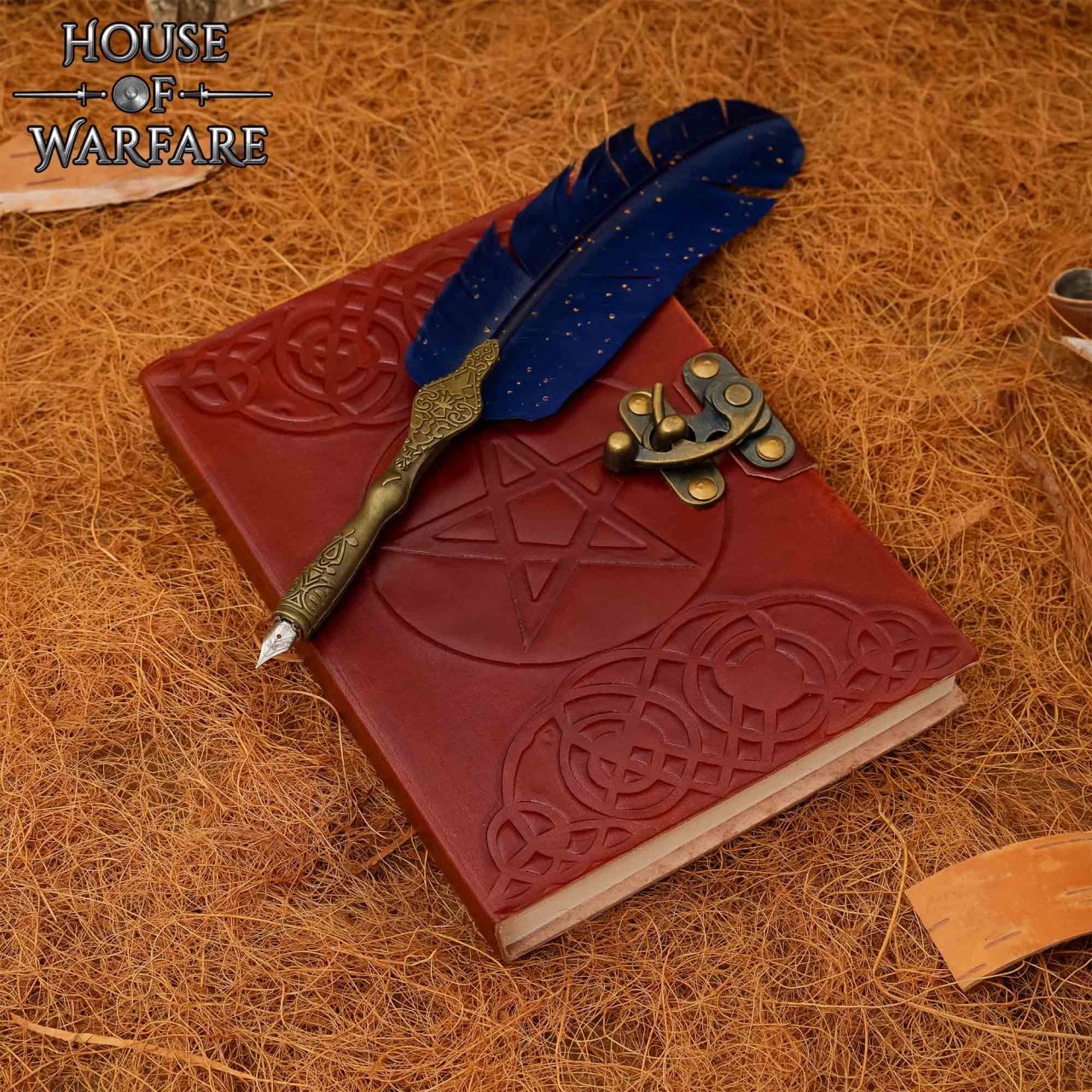 Imagen única de: The Pentagram Leather Journal Agenda de Piel Auténtica
