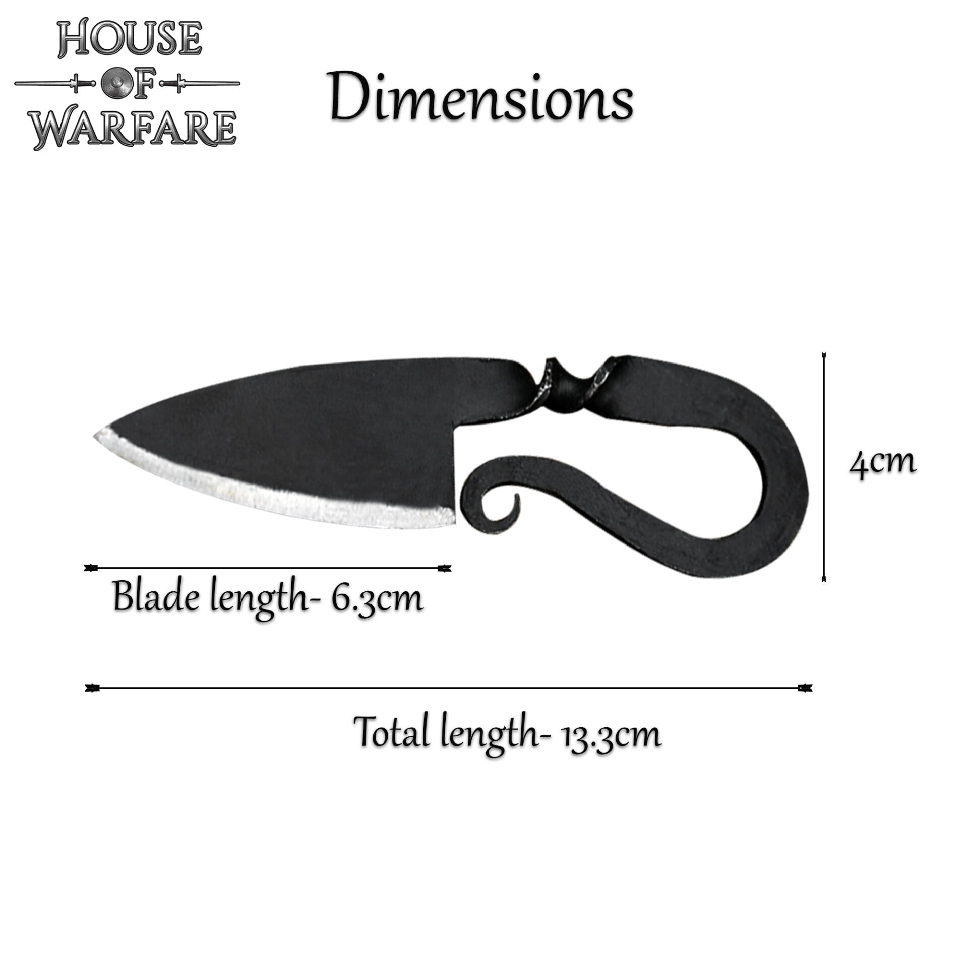 Imagen única de: Cuchillo Medieval Forjado a Mano con Funda de Cuero Auténtico