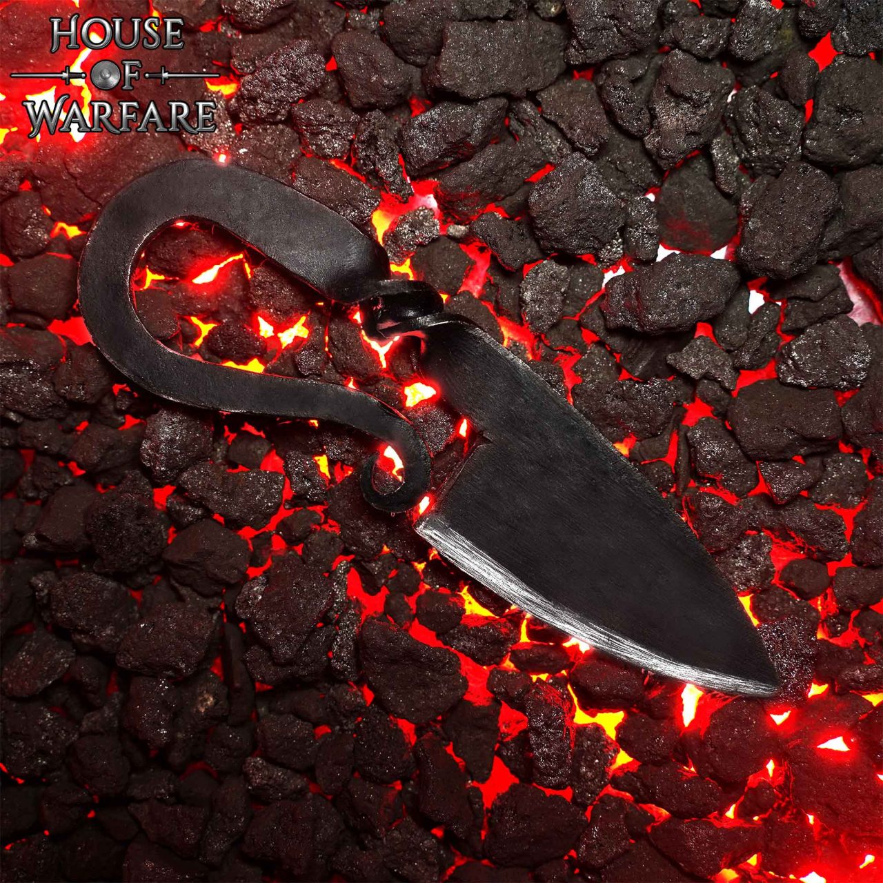 Imagen única de: Cuchillo Medieval Forjado a Mano con Funda de Cuero Auténtico
