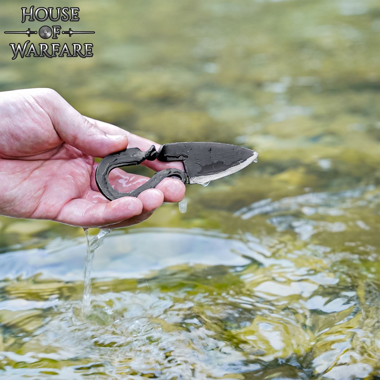 Imagen única de: Cuchillo Medieval Forjado a Mano con Funda de Cuero Auténtico