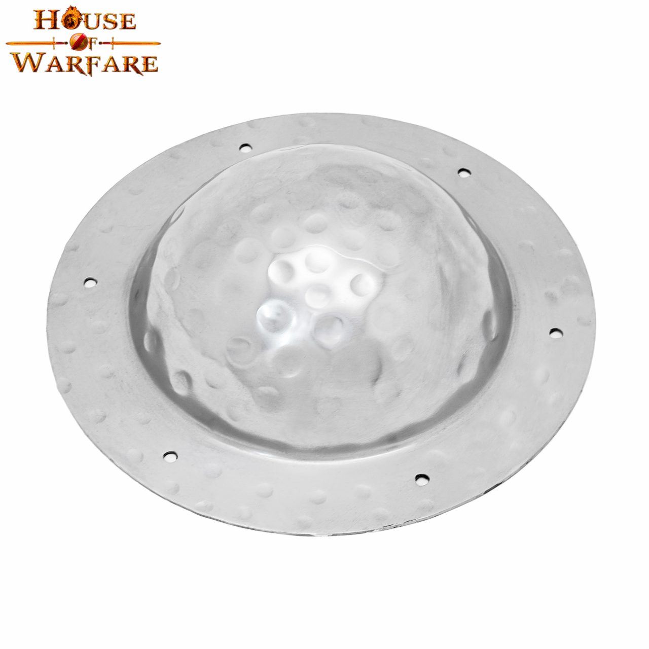 Jefe Escudo Medieval Forjado a Mano | Umbo Martillado Pulido - Imagen 5