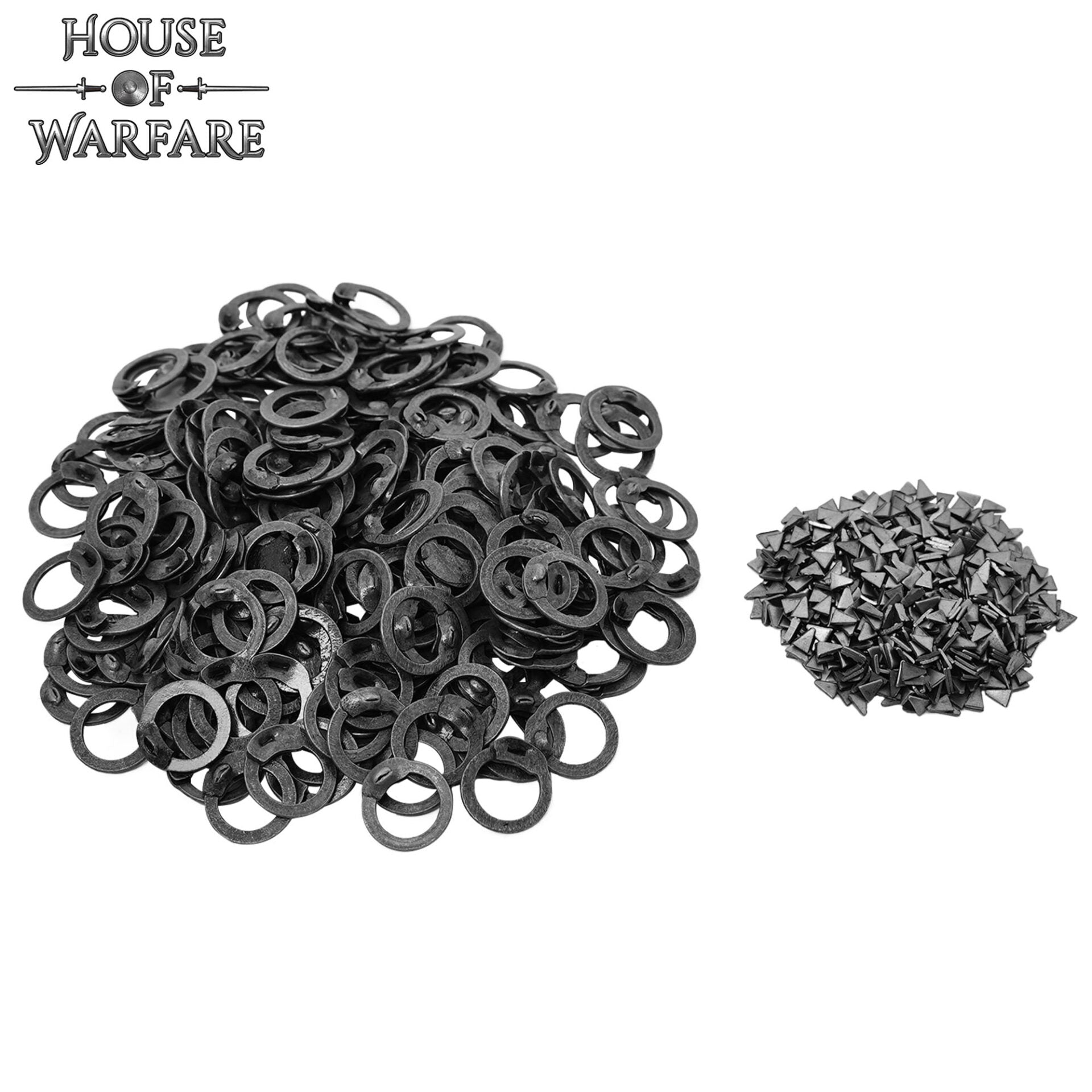 Imagen única de: Anillos Remachados de Cuña Suelta de Acero - Anillo Plano de 8 Mm - Calibre 18, Acero Dulce, Acabado Natural - 1000 Unidades - Ideal para Bricolaje y Reparaciones de Cota de Malla