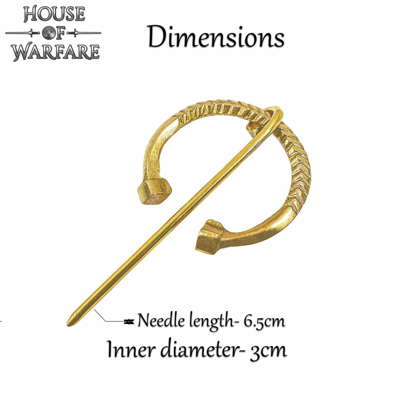 Imagen única de: Fíbula Penannular Medieval de Latón - Alfiler Pequeño de Capa para Broche de Traje Histórico y Vikingo