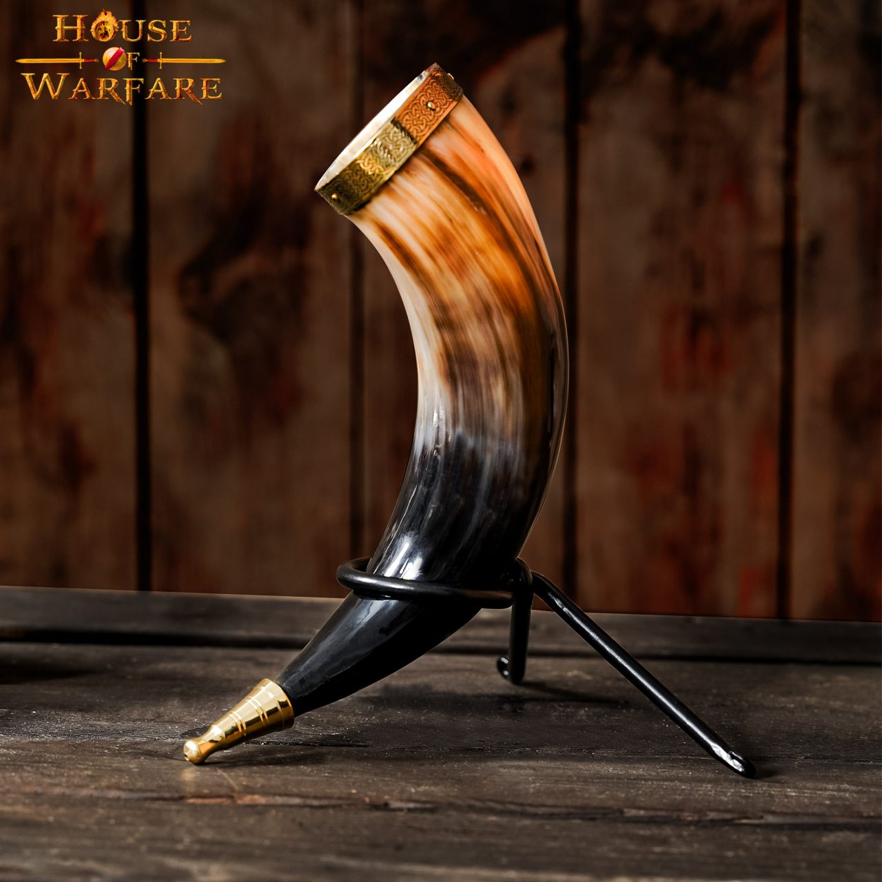 Soporte para Cuerno de Hierro Forjado a Mano - Expositor Medieval para Fiestas Vikingas y Medievales - Imagen 24