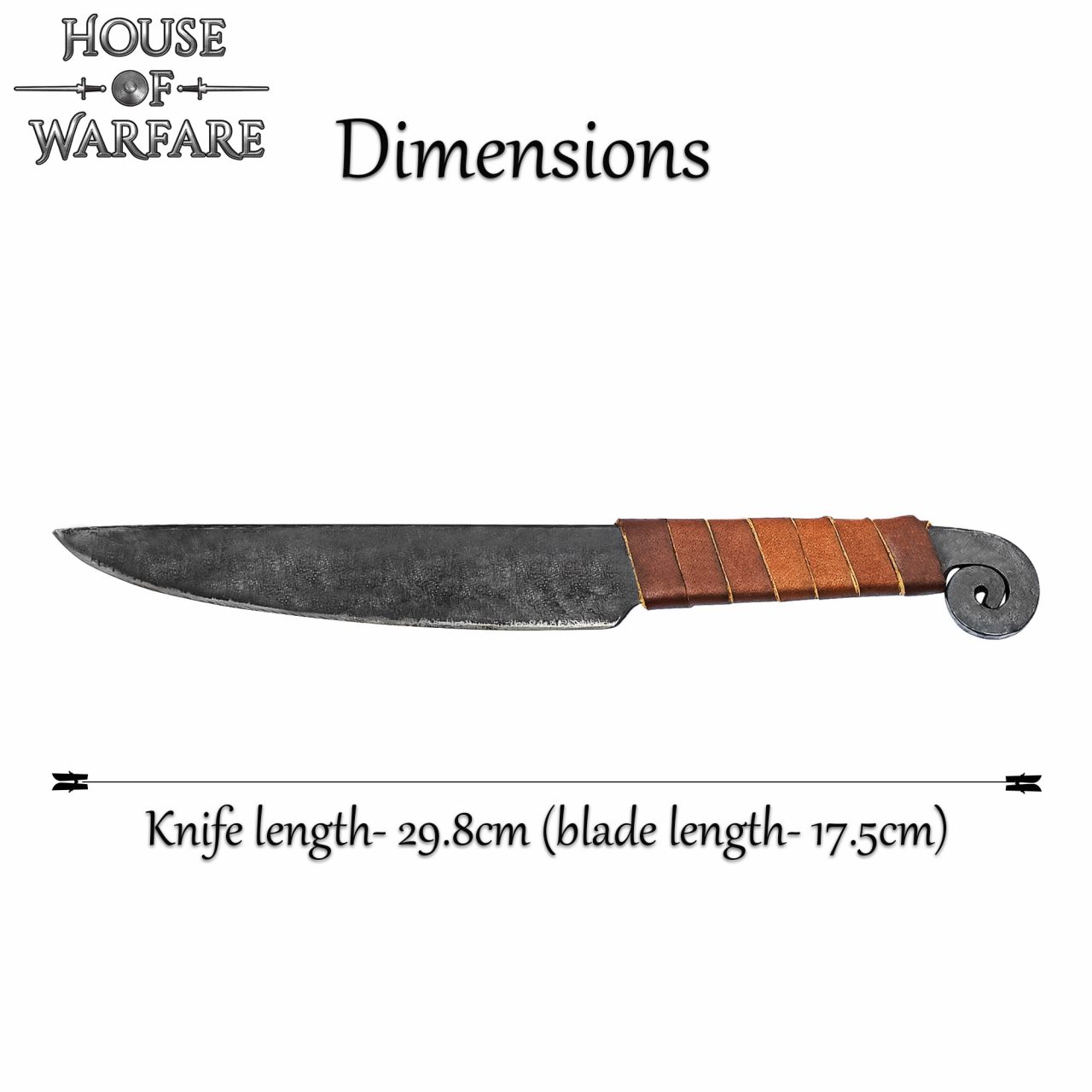 Imagen única de: Cuchillo de Caza Medieval Forjado a Mano
