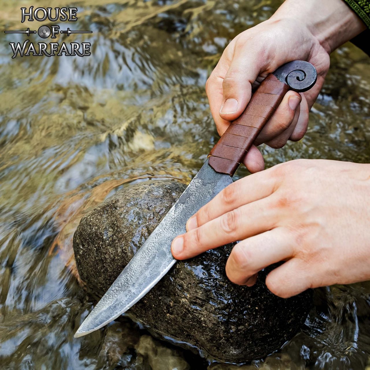 Imagen única de: Cuchillo de Caza Medieval Forjado a Mano