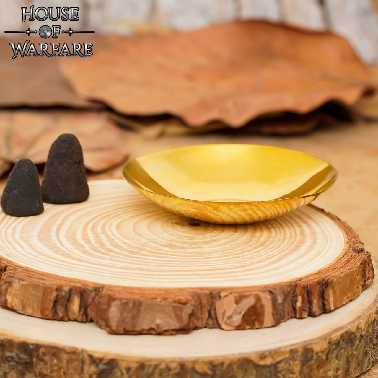 Imagen única de: Cuenco de Incienso Medieval de Latón Auténtico Plato de Ofrenda Compacto de Mesa