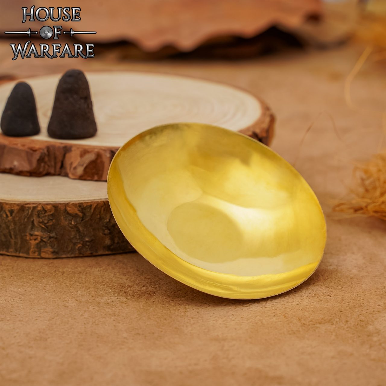 Imagen única de: Cuenco de Incienso Medieval de Latón Auténtico Plato de Ofrenda Compacto de Mesa