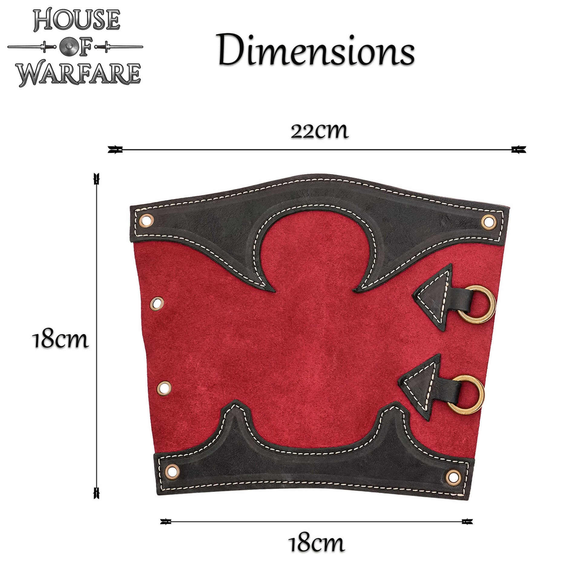 Imagen única de: Brazales Arcanos de Cuero Auténtico Rojo