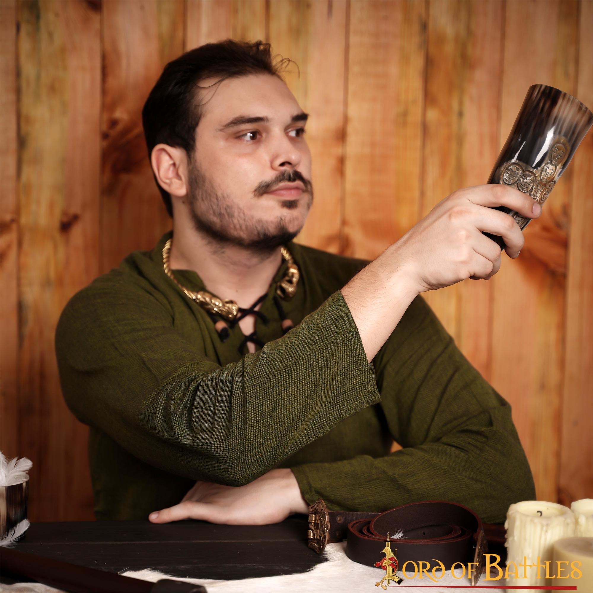 Imagen única de: Viking Drinking Horn 500 - 600 Ml Cuerno de Buey Auténtico Hecho a Mano