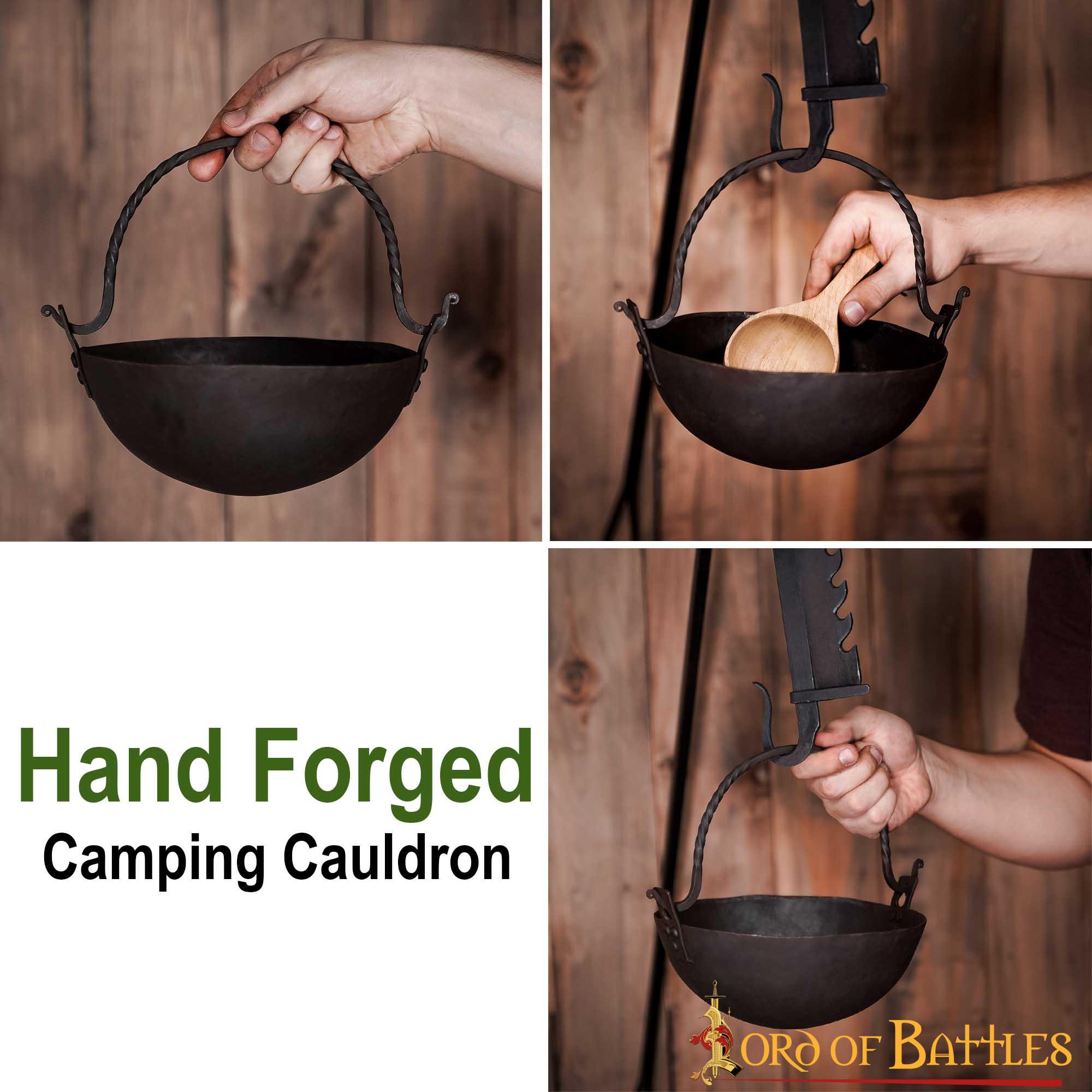 Imagen única de: Caldero de Hierro Forjado a Mano Accesorio de Camping Totalmente Funcional
